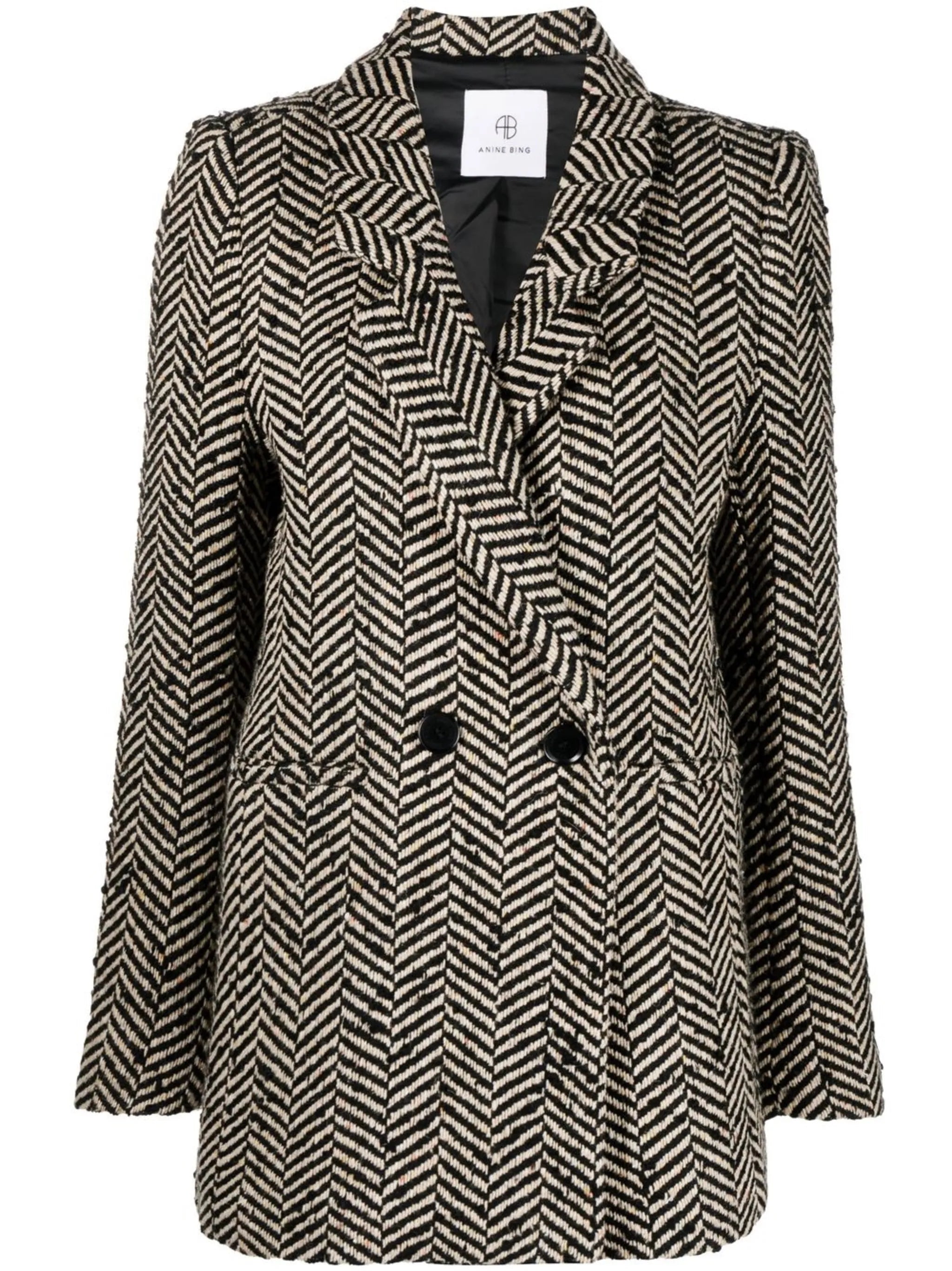 Diana fishbone-pattern blazer