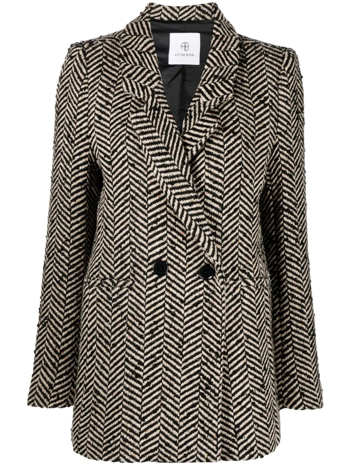 Diana fishbone-pattern blazer