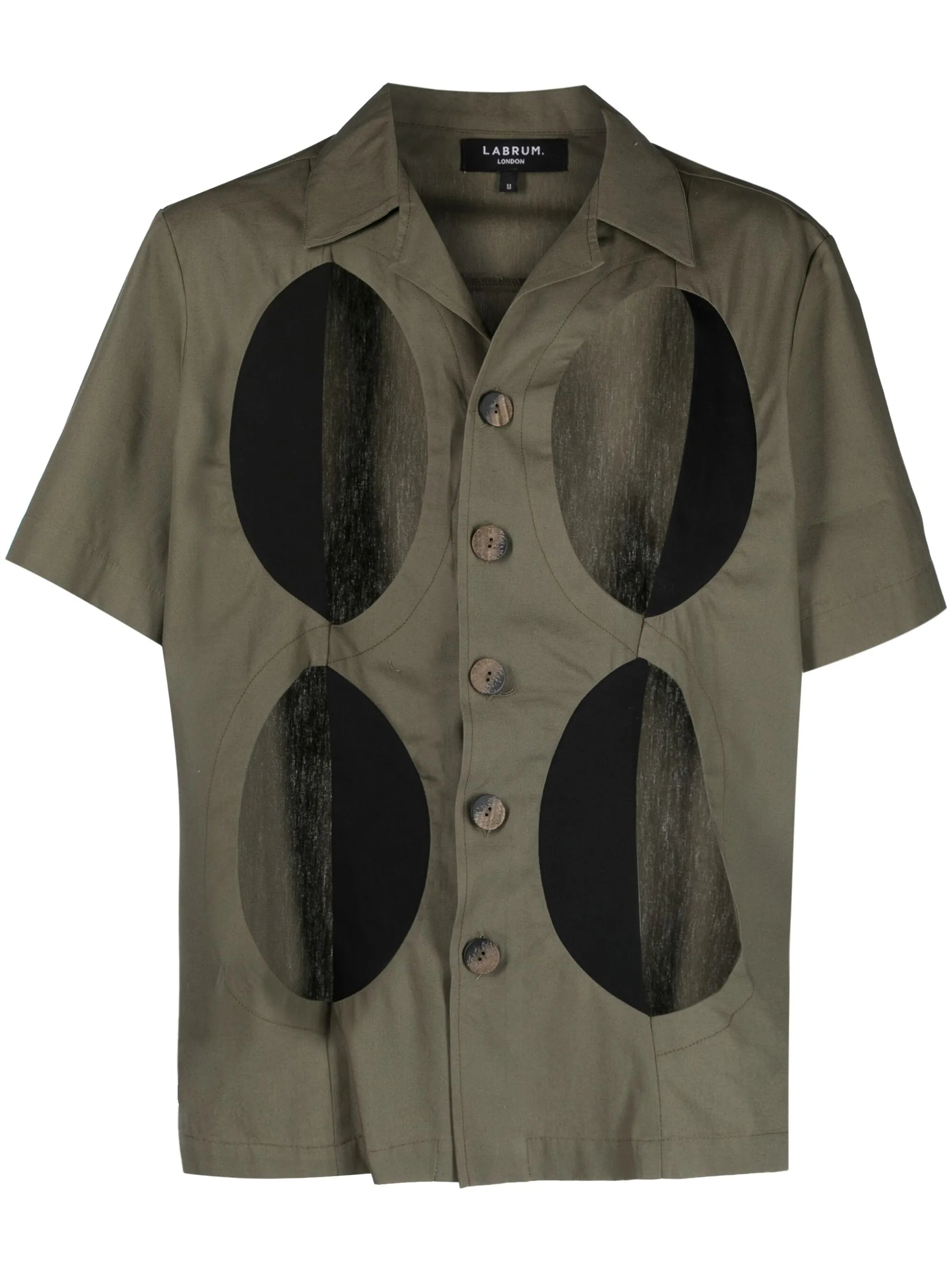 cut-out short-sleeved shirt