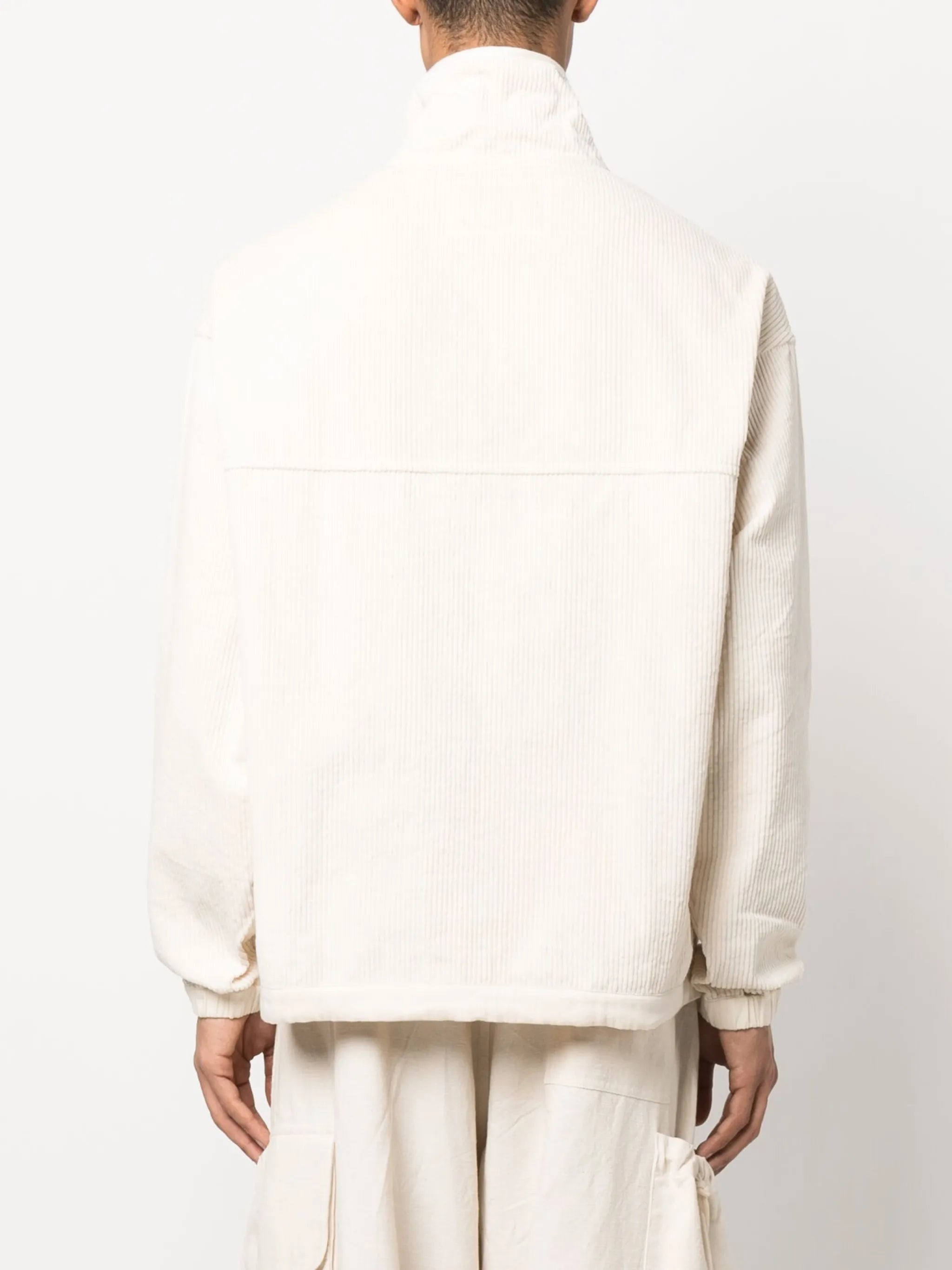 Polite crochet-knit jumper