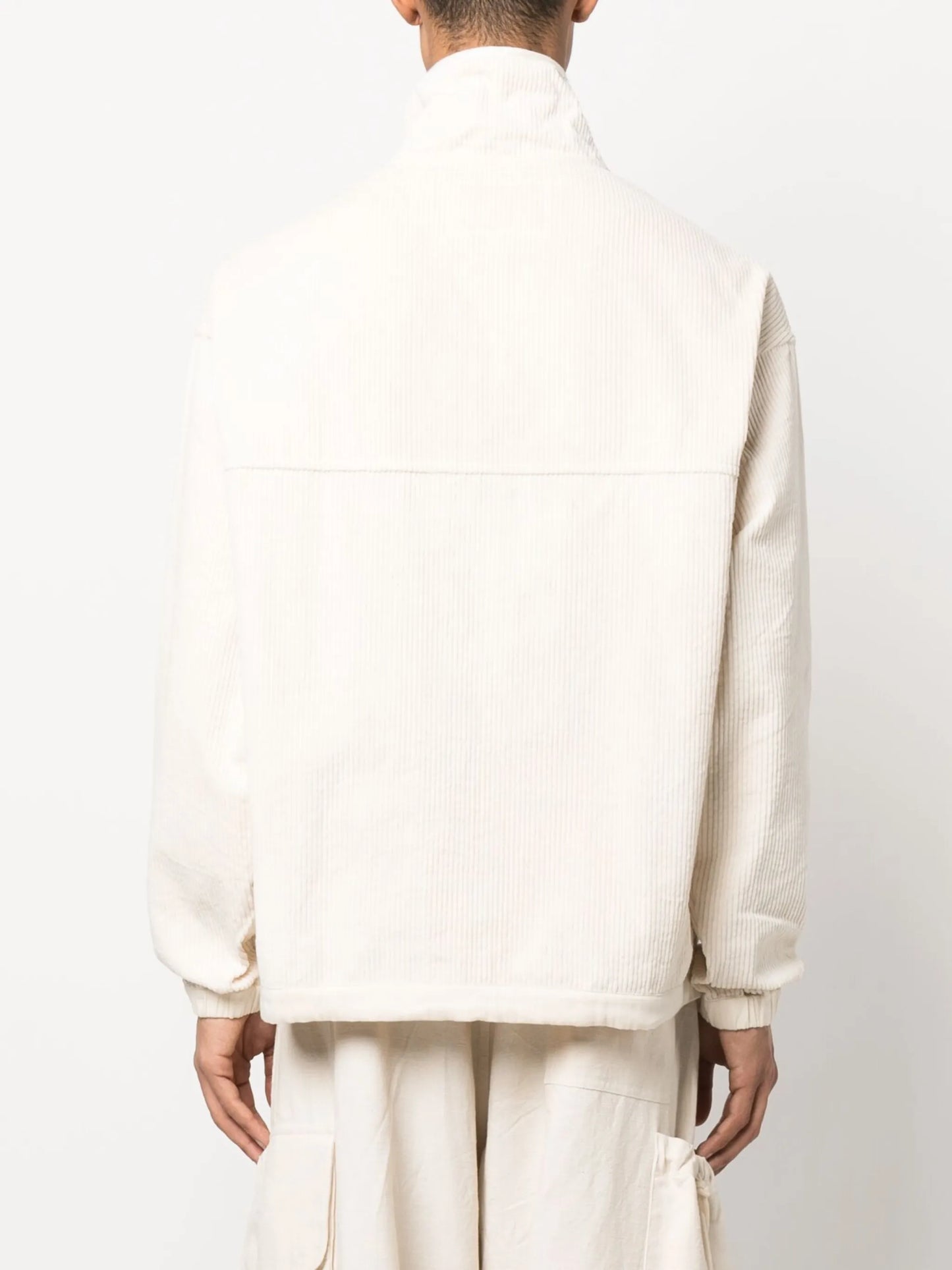 Polite crochet-knit jumper