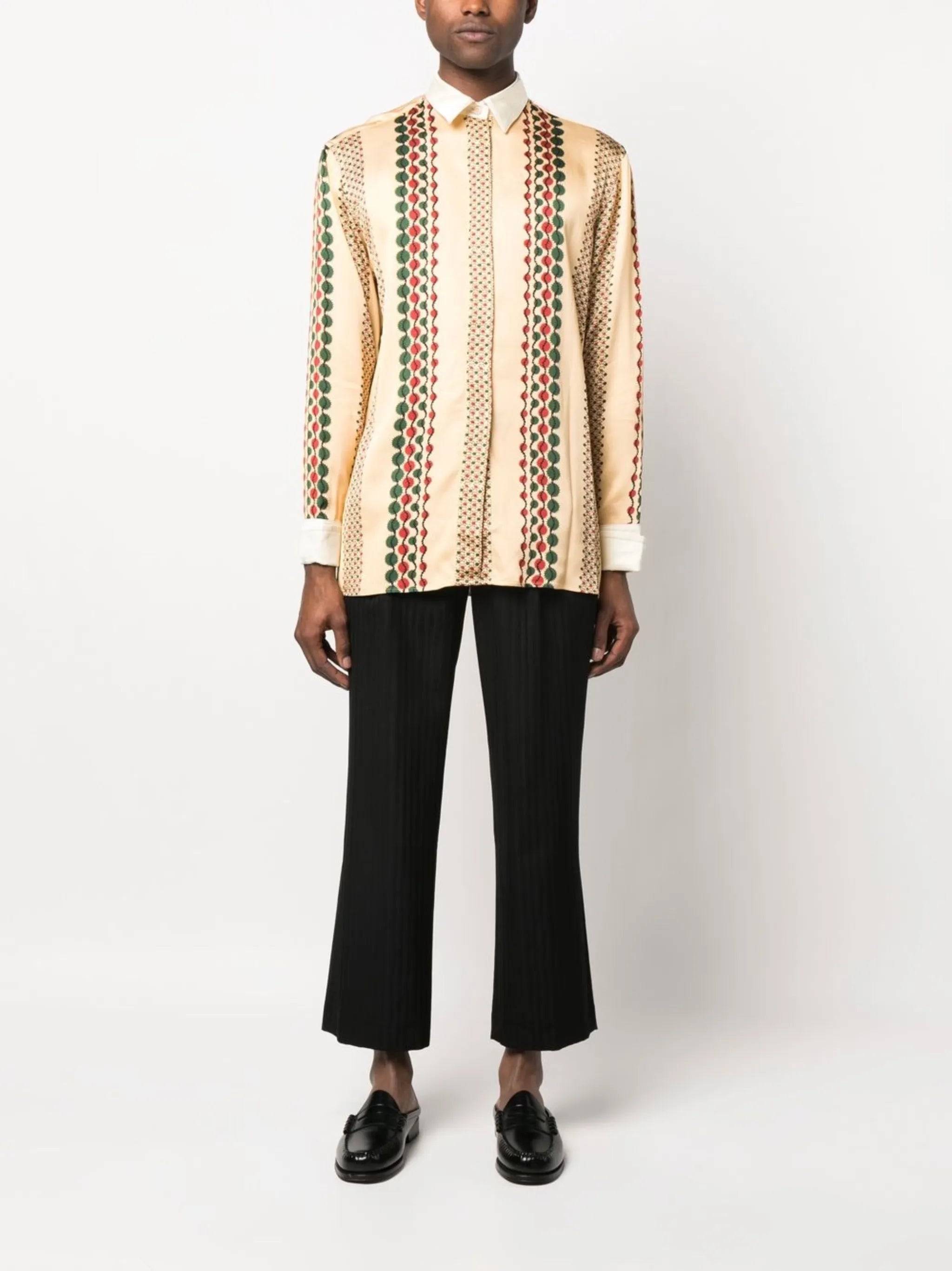 abstract-print long-sleeve shirt