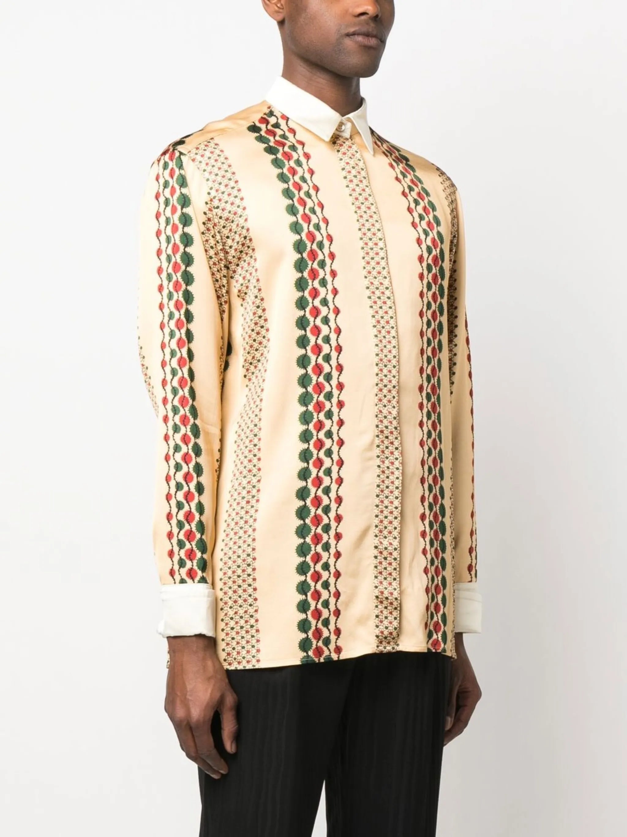 abstract-print long-sleeve shirt