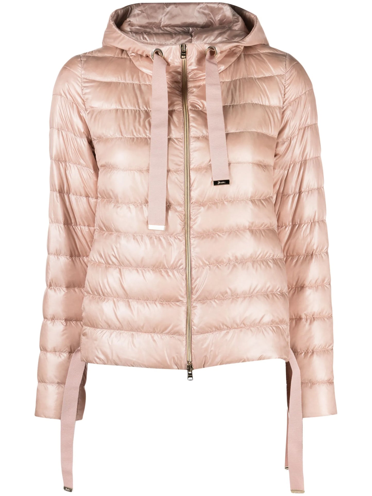 padded hooded down jacket
