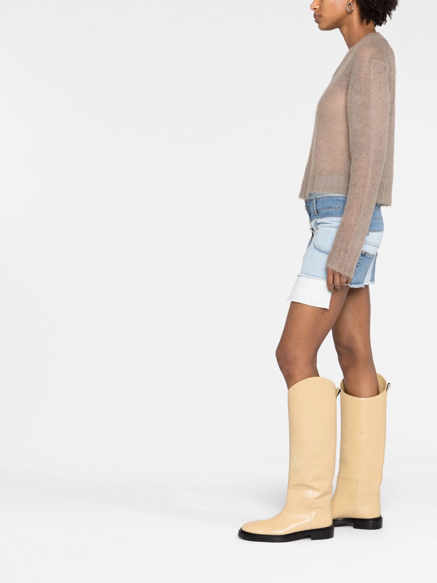V-neck knitted sweater