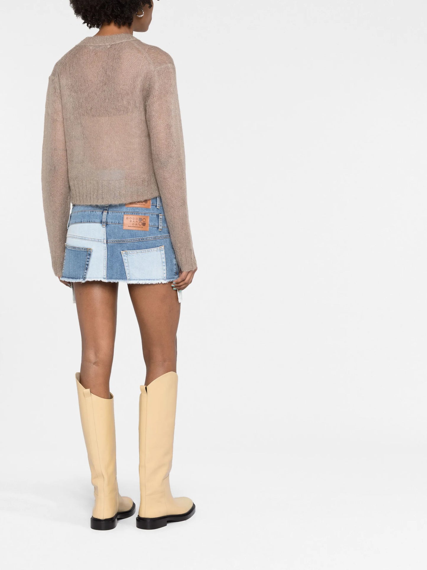 V-neck knitted sweater