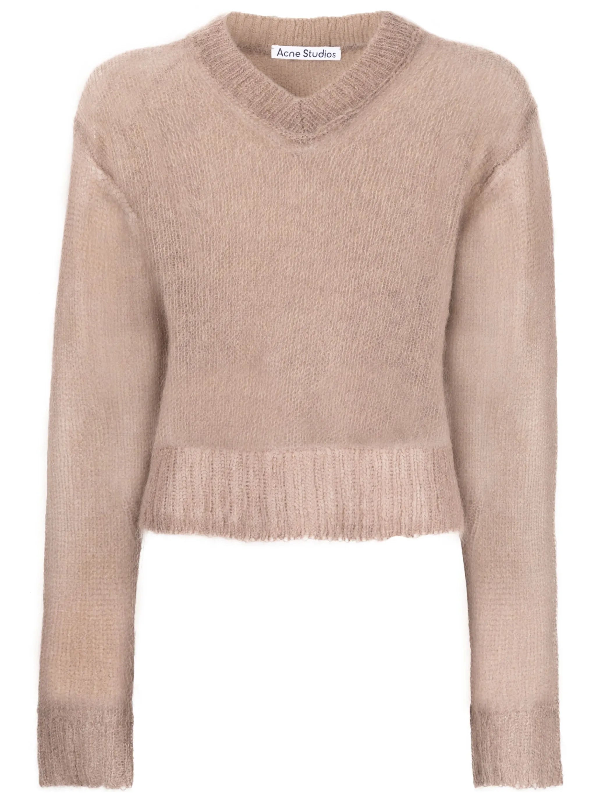 V-neck knitted sweater