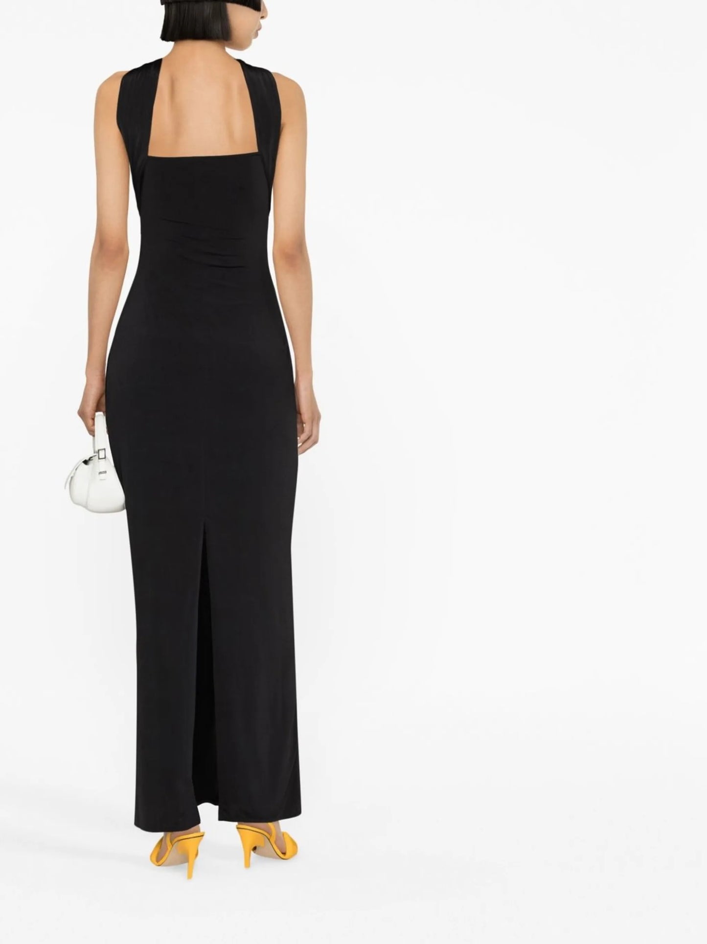 draped halterneck dress