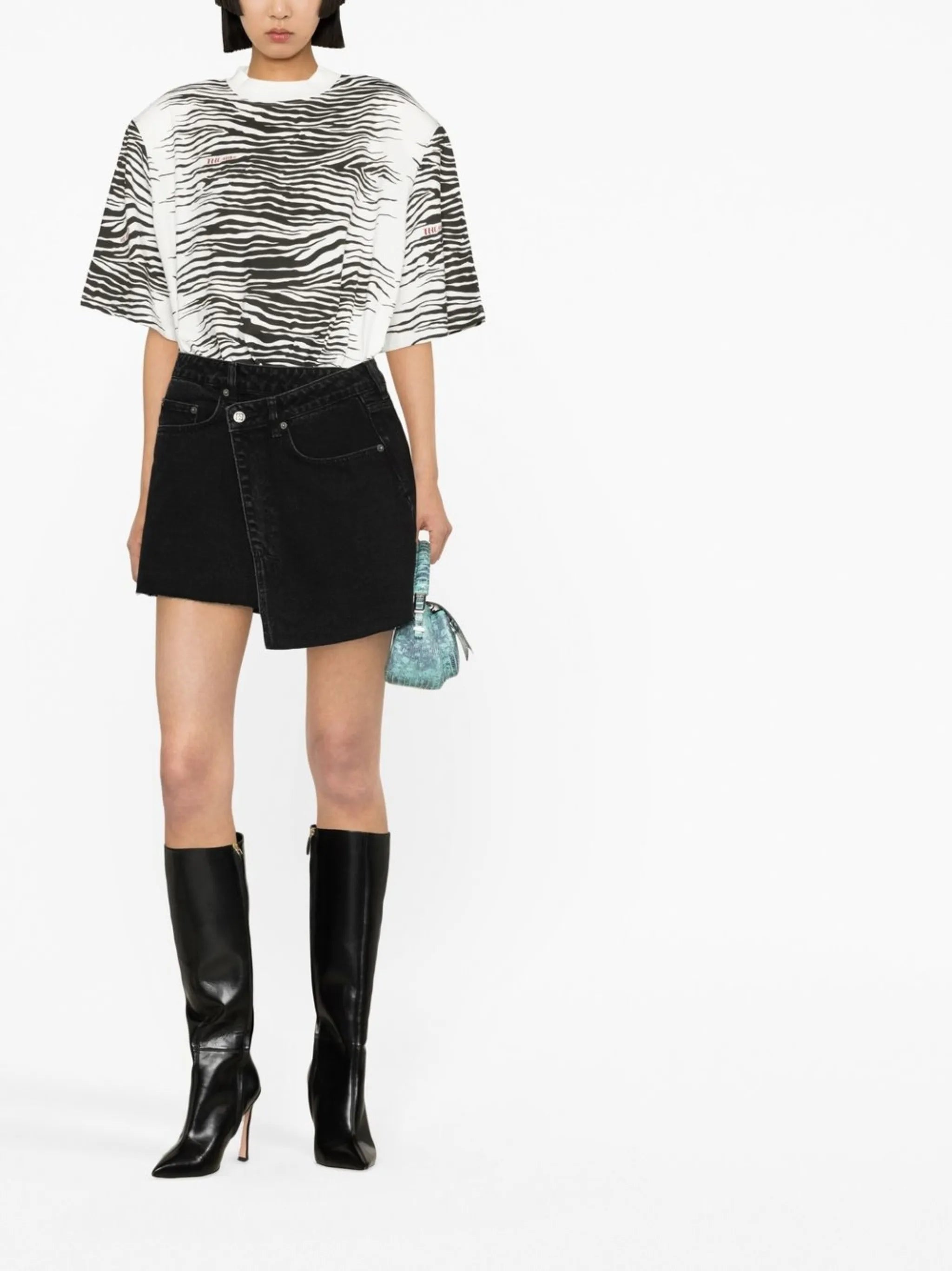 Kilie zebra-print cotton T-shirt