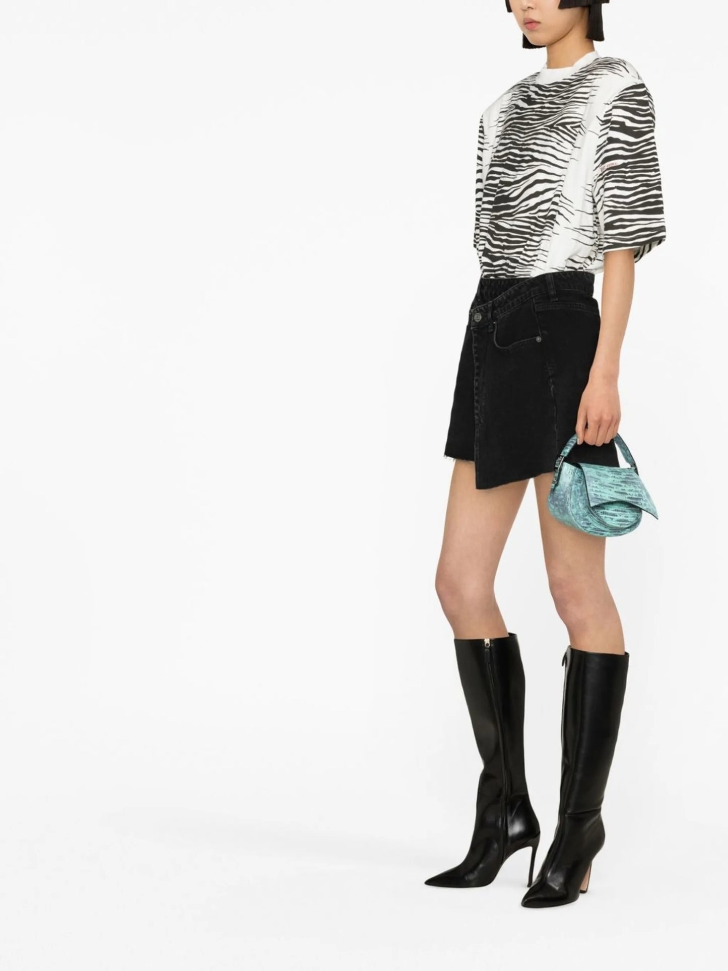 Kilie zebra-print cotton T-shirt