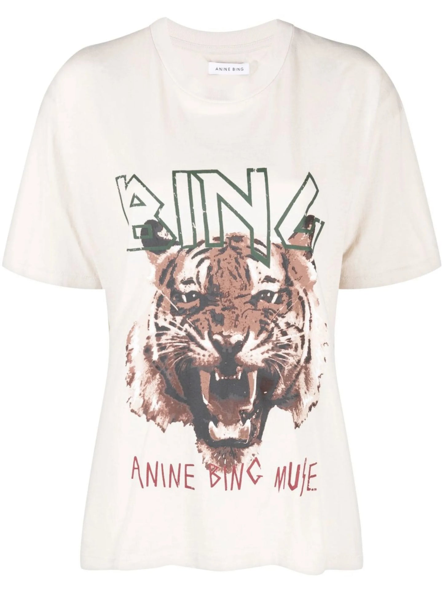 Tiger-print organic-cotton T-shirt