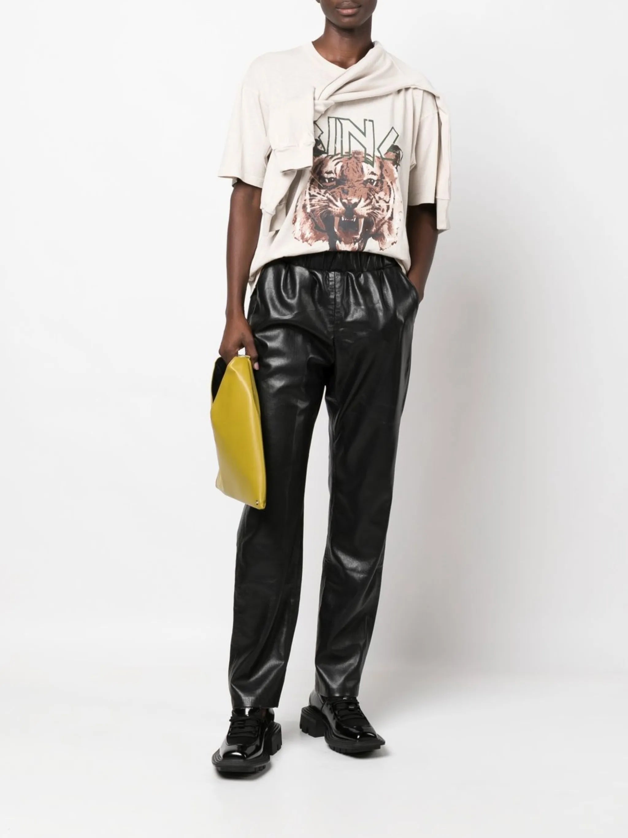 Tiger-print organic-cotton T-shirt