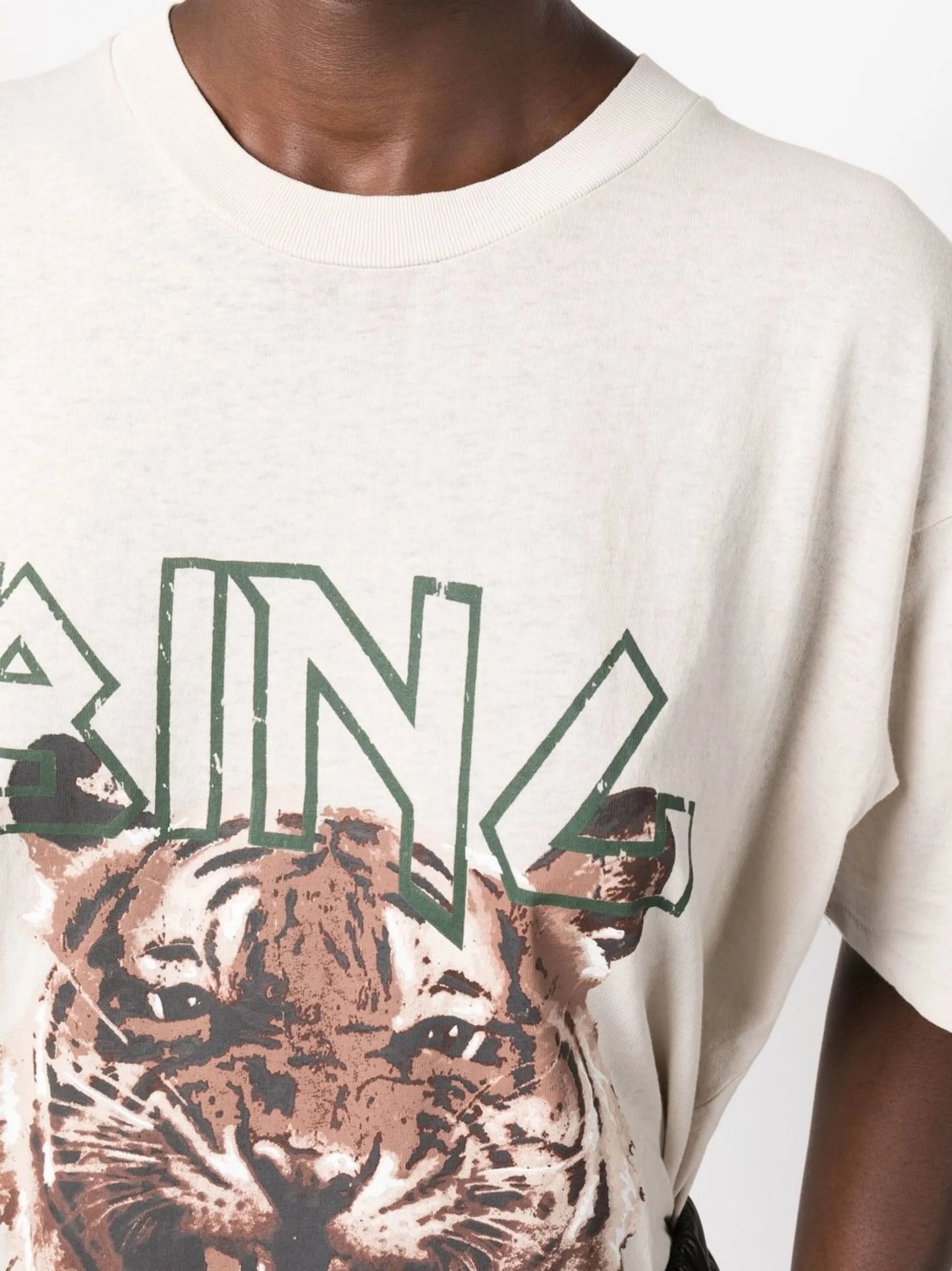 Tiger-print organic-cotton T-shirt