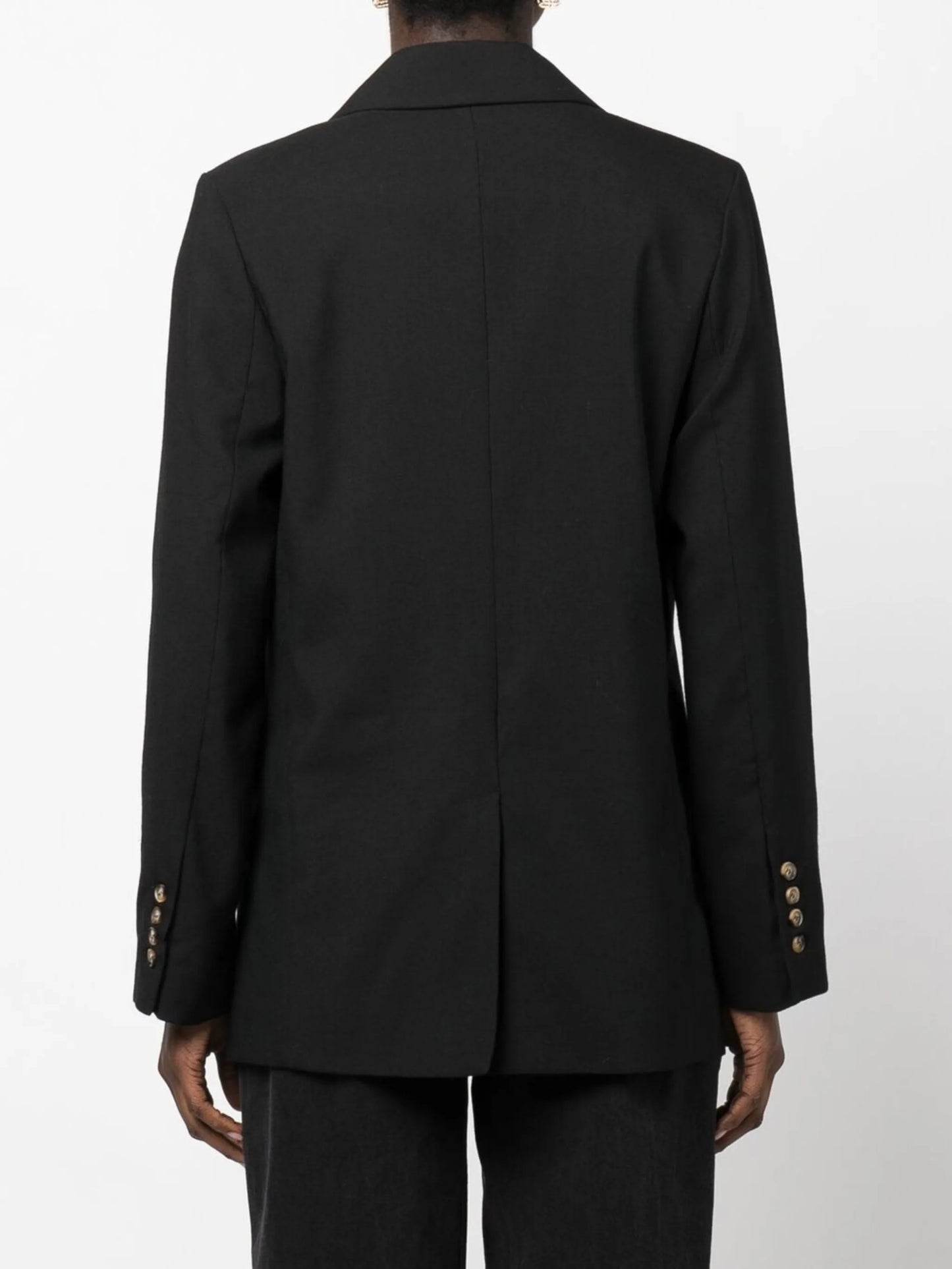 notched-lapel double-breasted blazer