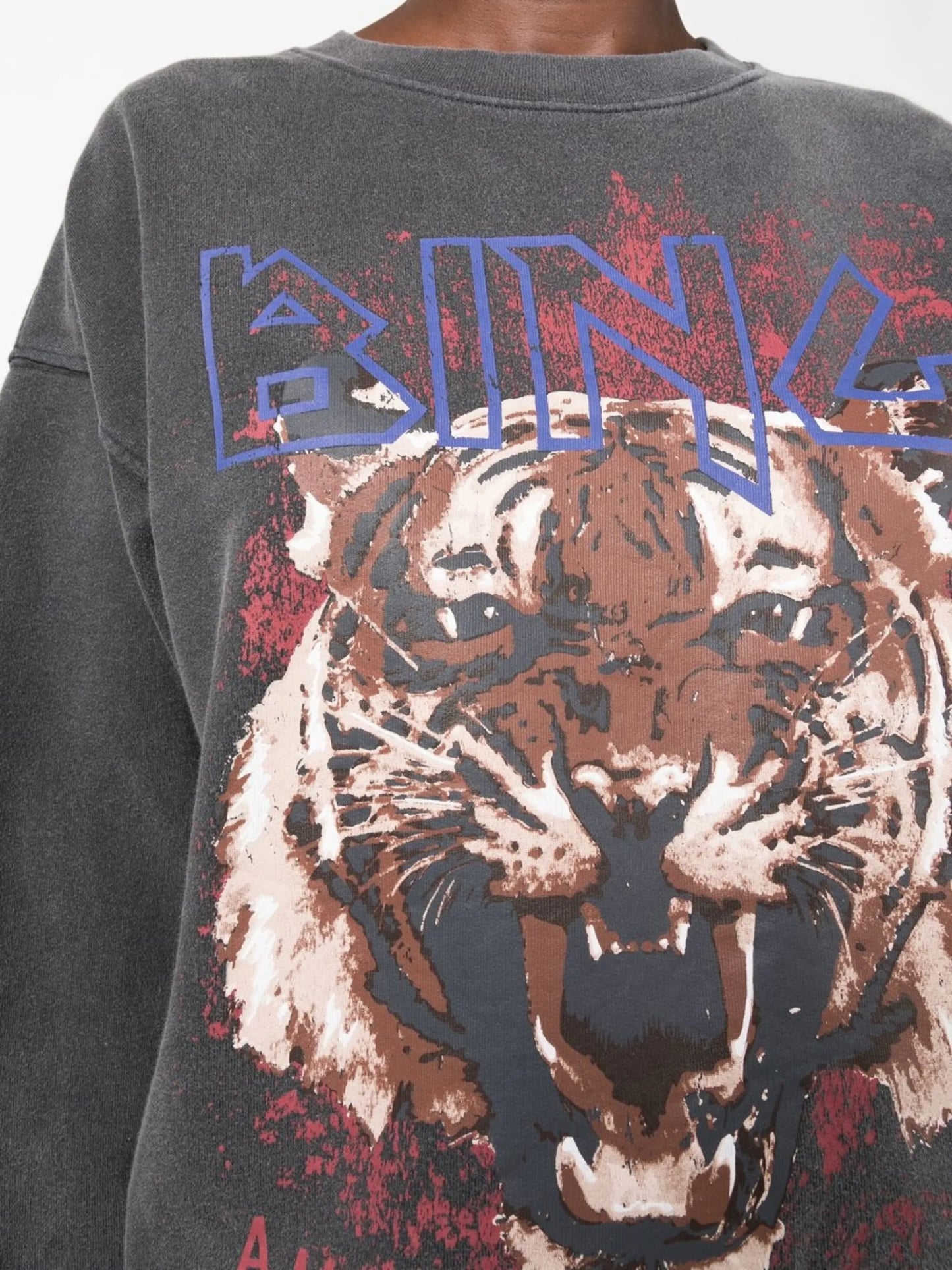Tiger garment-dyed sweatshirt