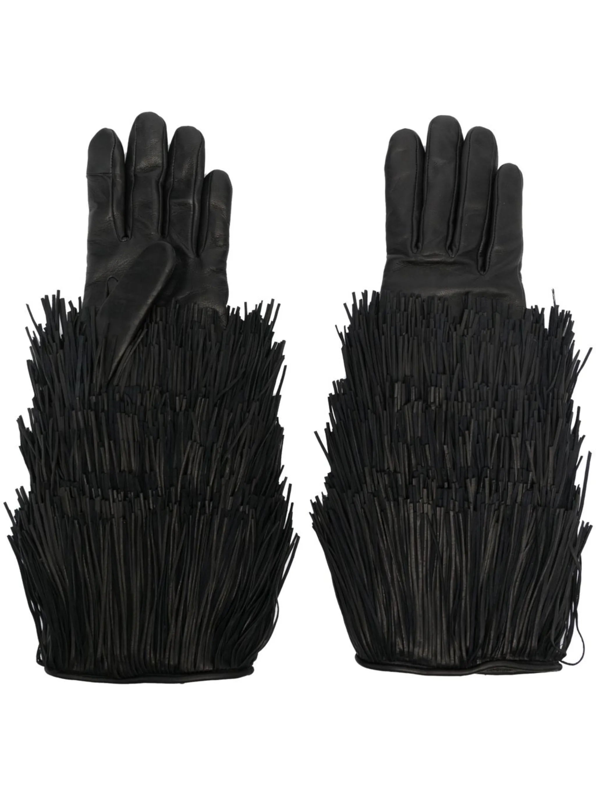 Zelda long-tassel leather gloves