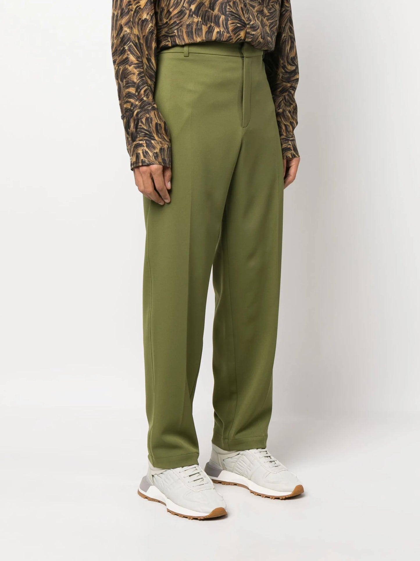 mid-rise tailored trousers