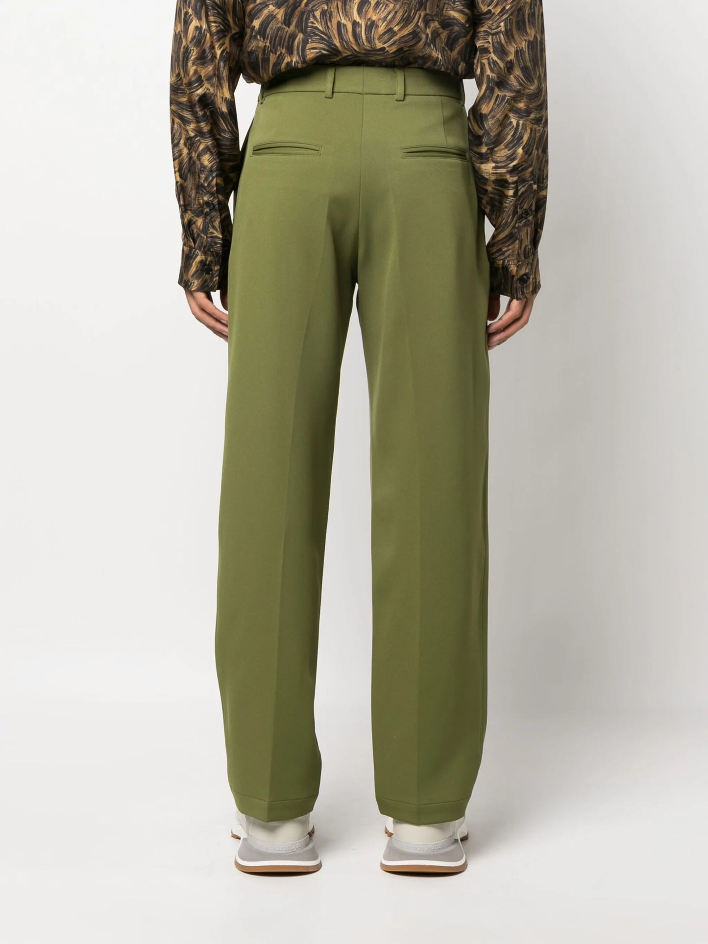 mid-rise tailored trousers