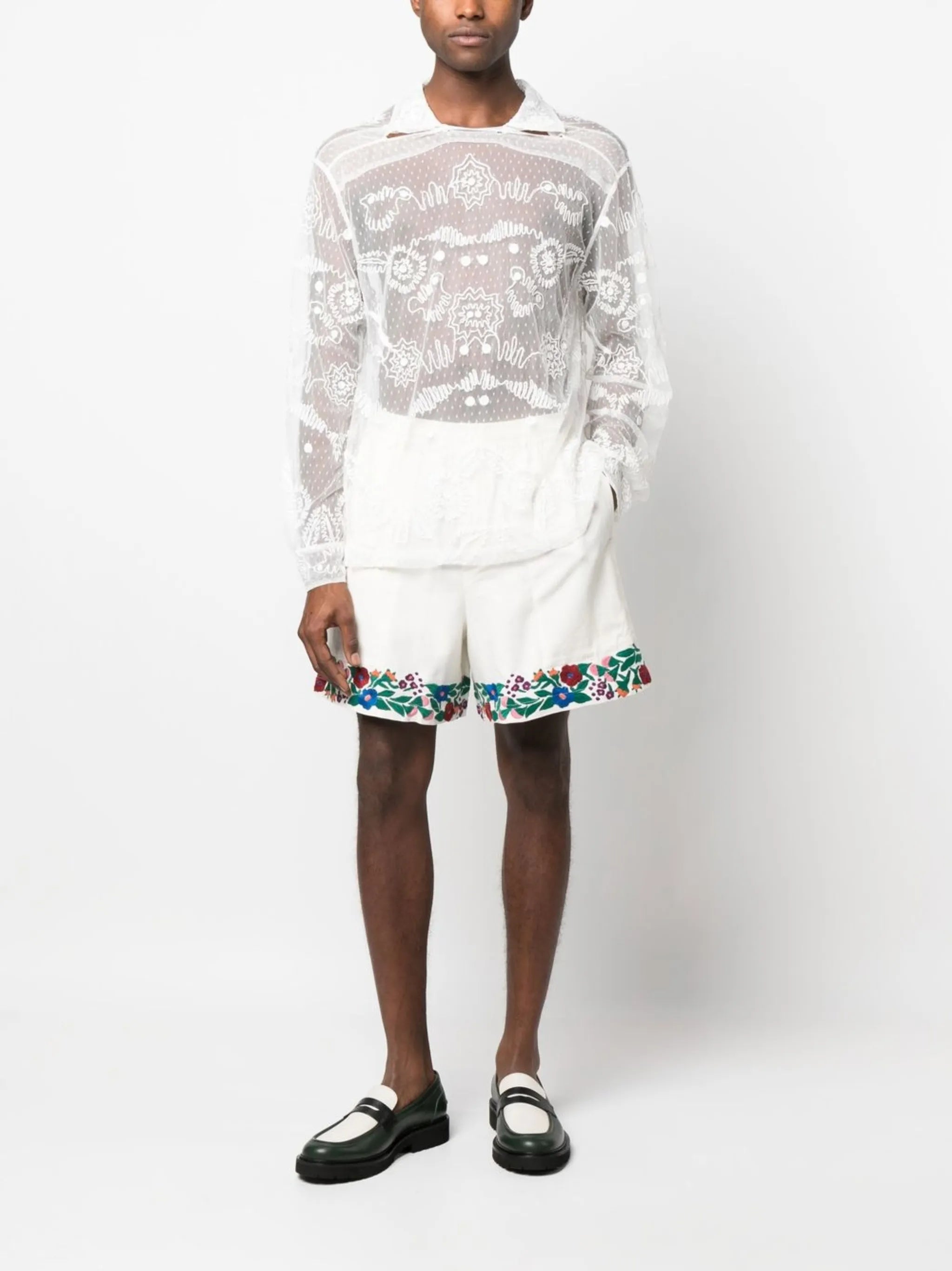 contour-ribbon pullover shirt