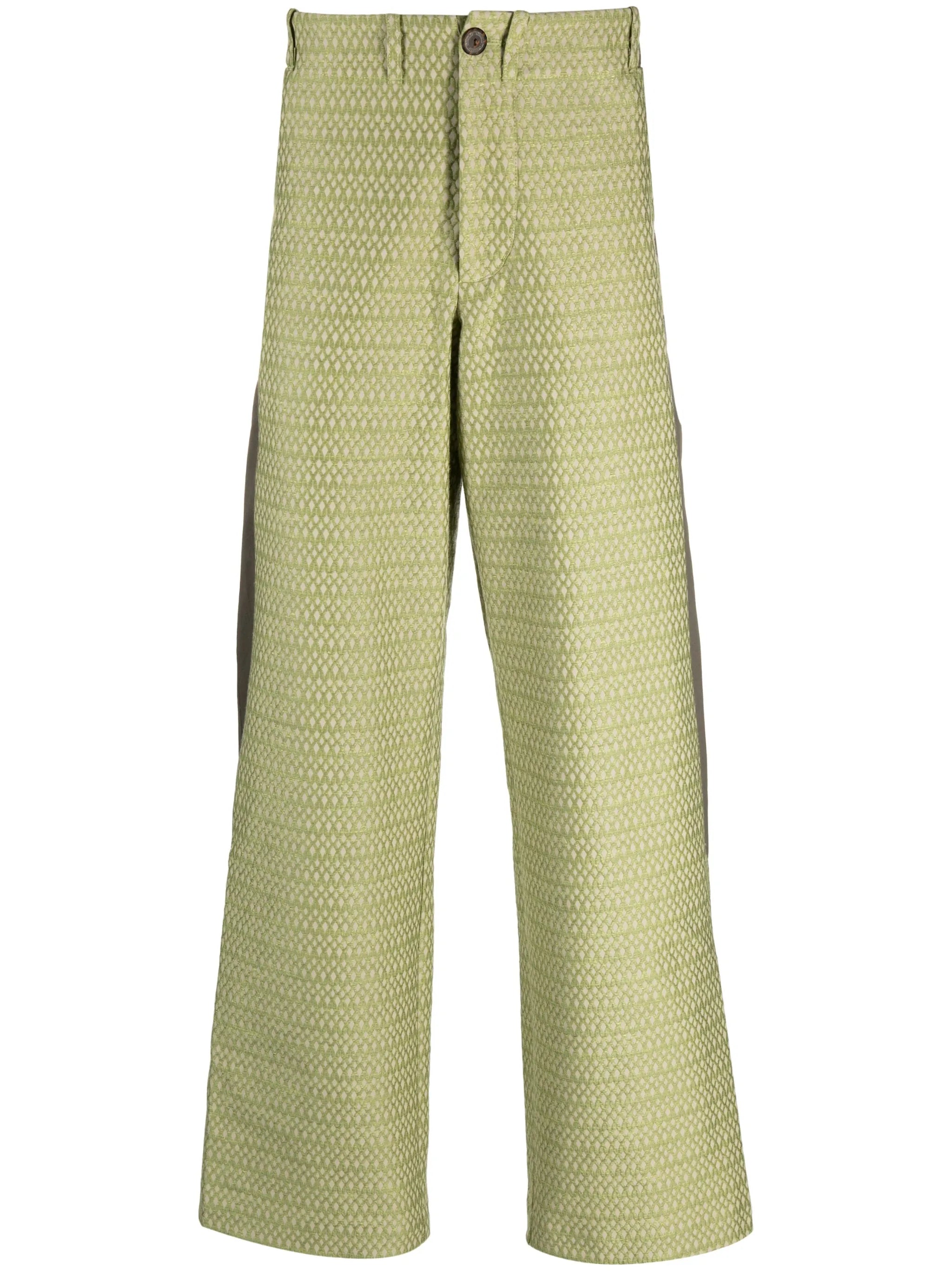 Tonkin contrast-panel trousers