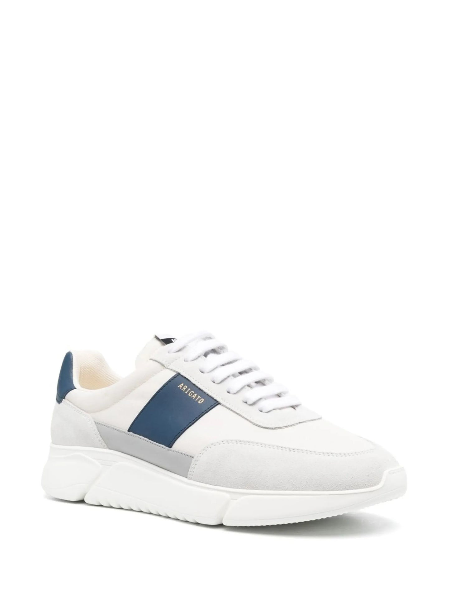 panelled lace-up sneakers