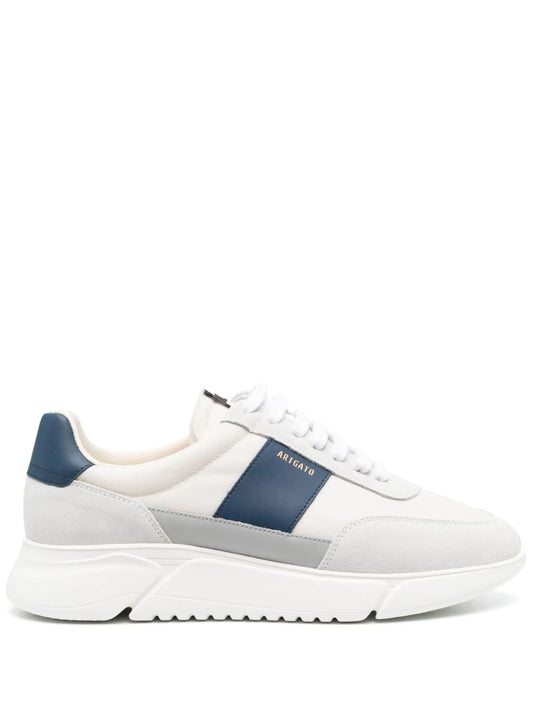 panelled lace-up sneakers