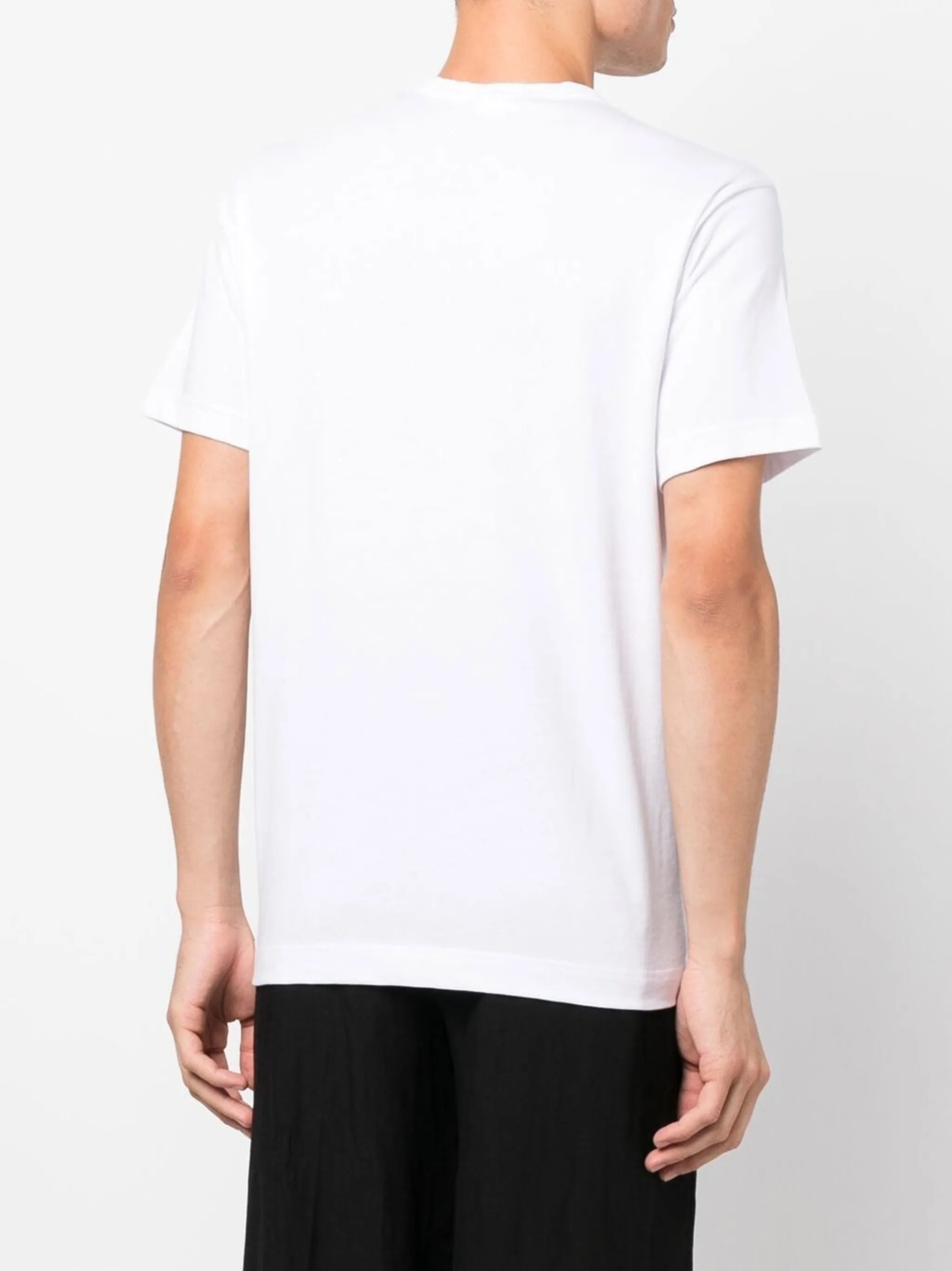 lettering-appliqué cotton T-shirt