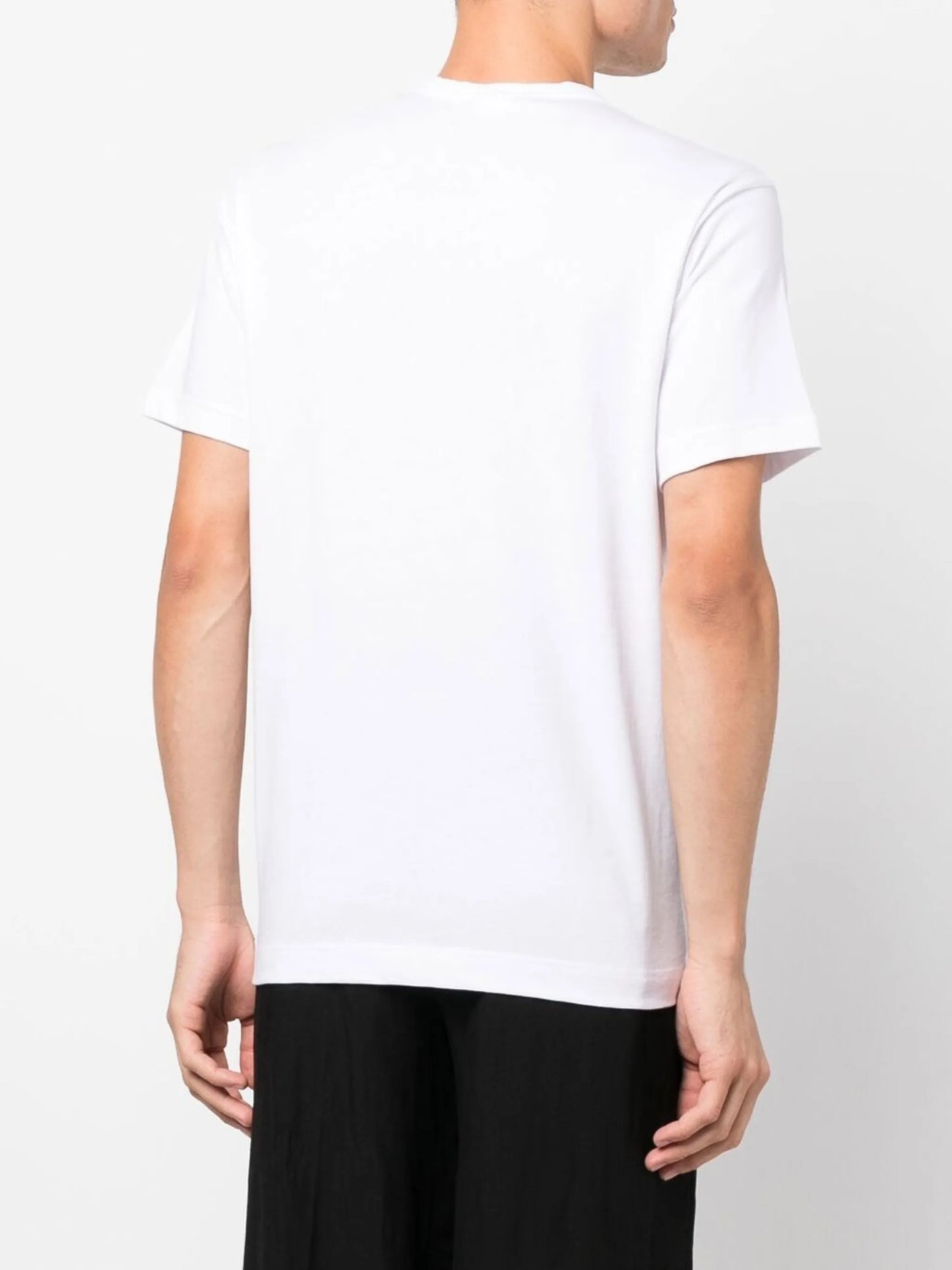 lettering-appliqué cotton T-shirt