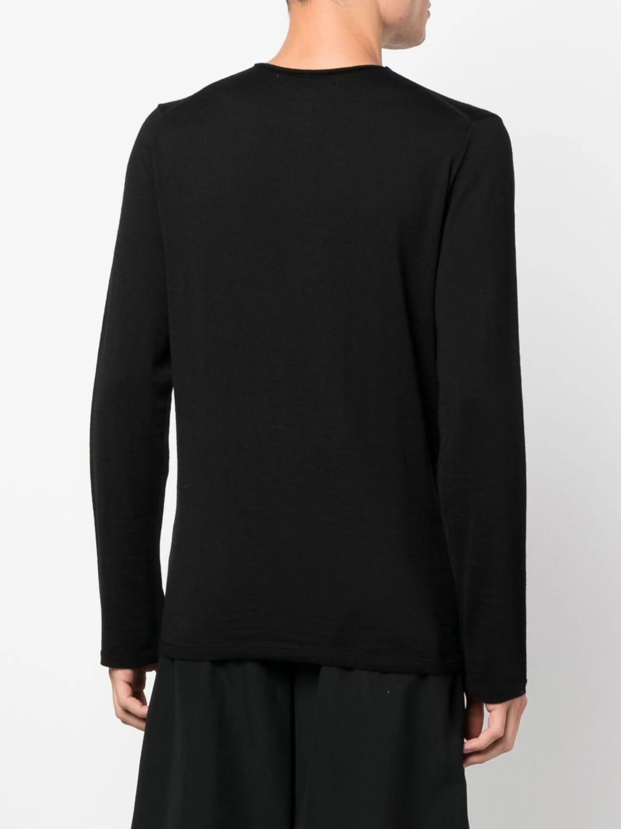 graphic-pattern crewneck jumper