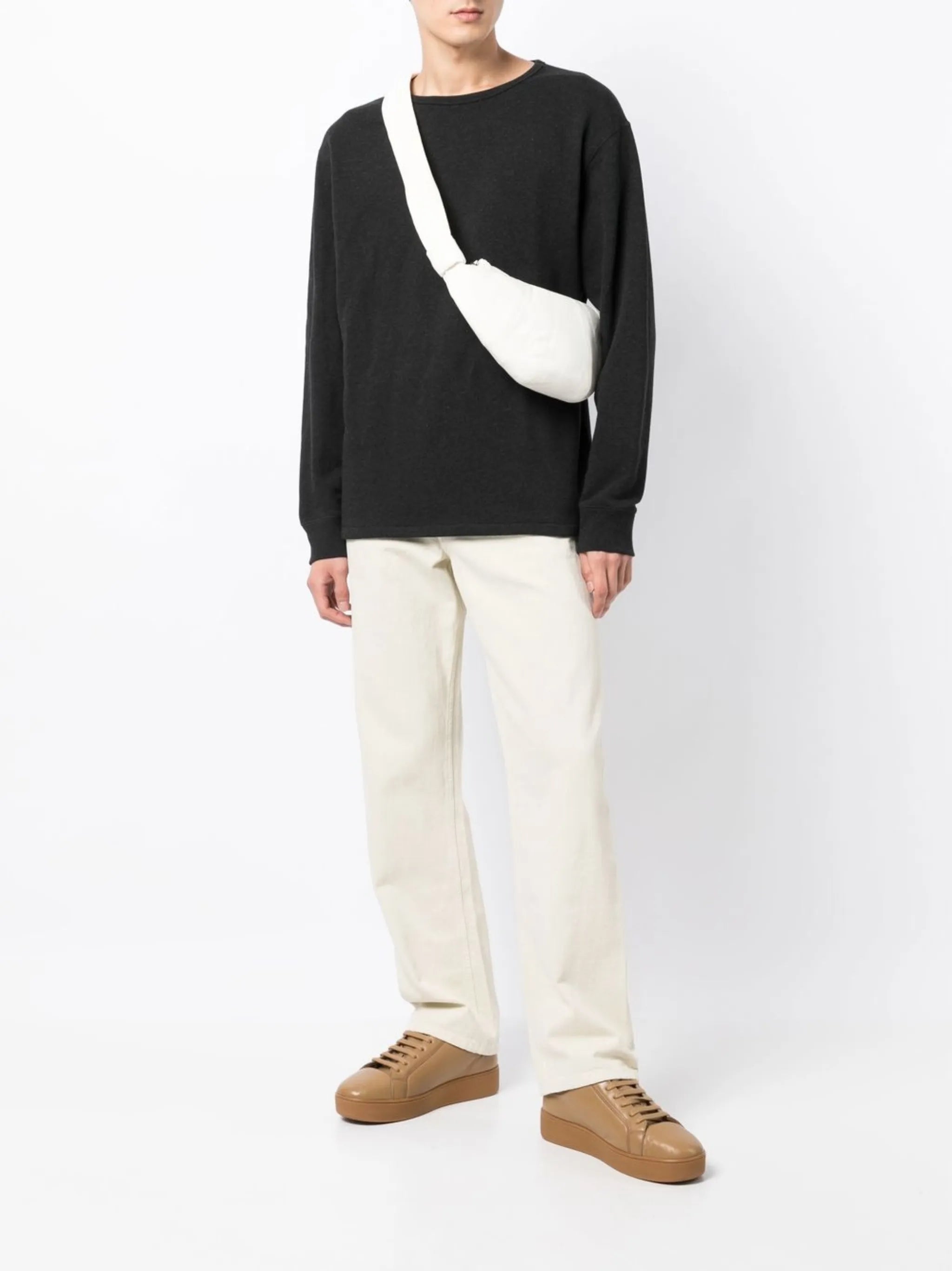jersey-knit long-sleeved sweater