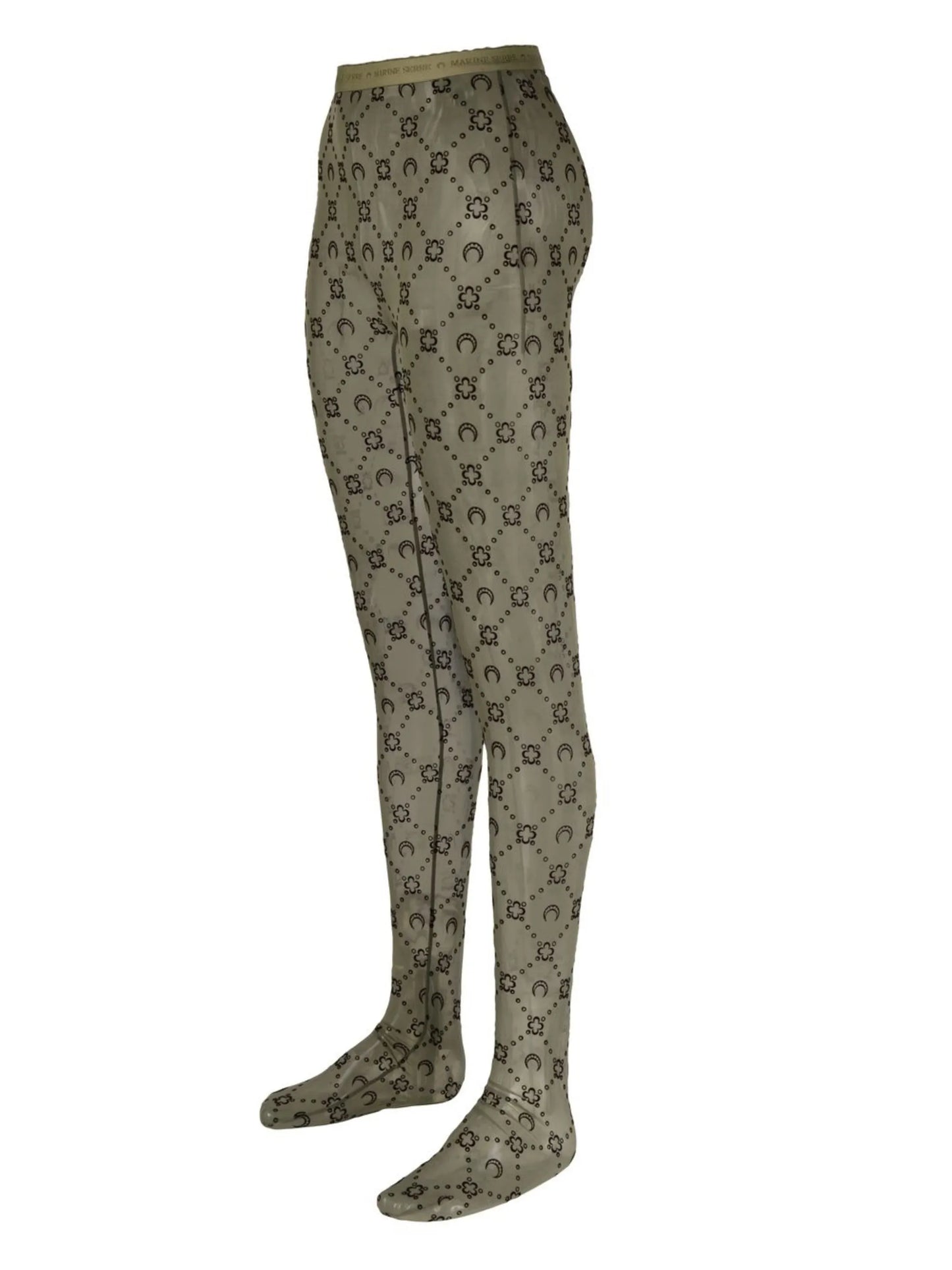 flocked-monogram tights