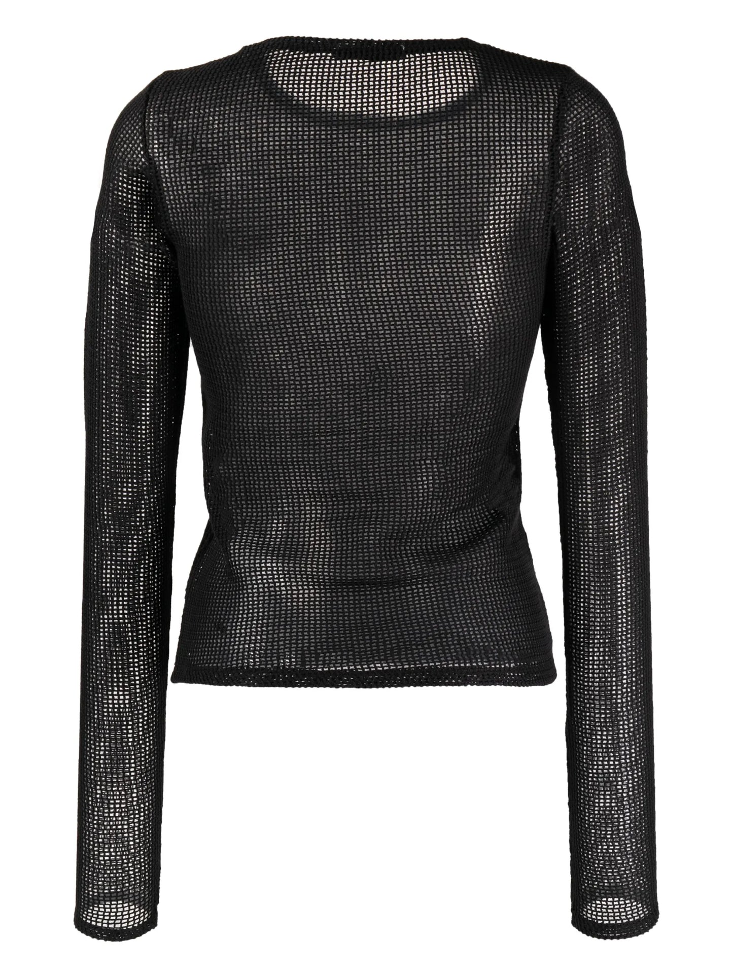 open-knit long-sleeve top