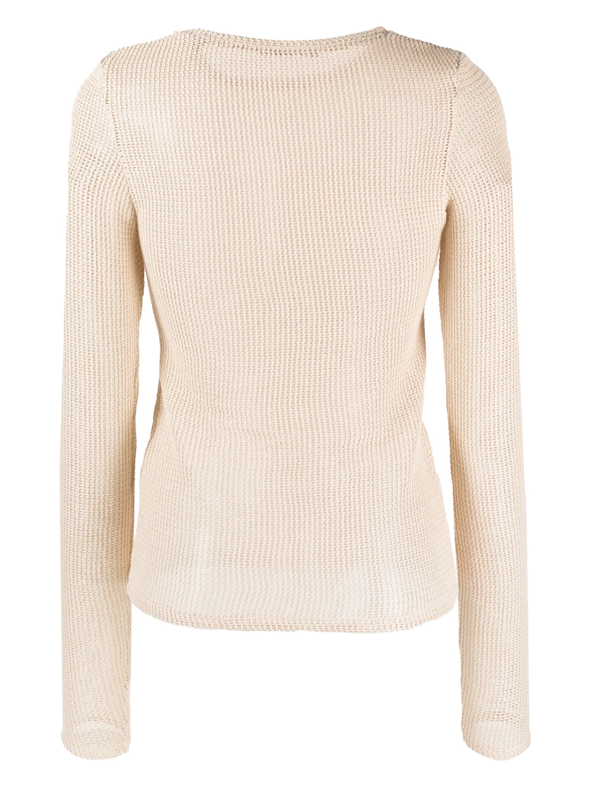 crew-neck open-knit jumper