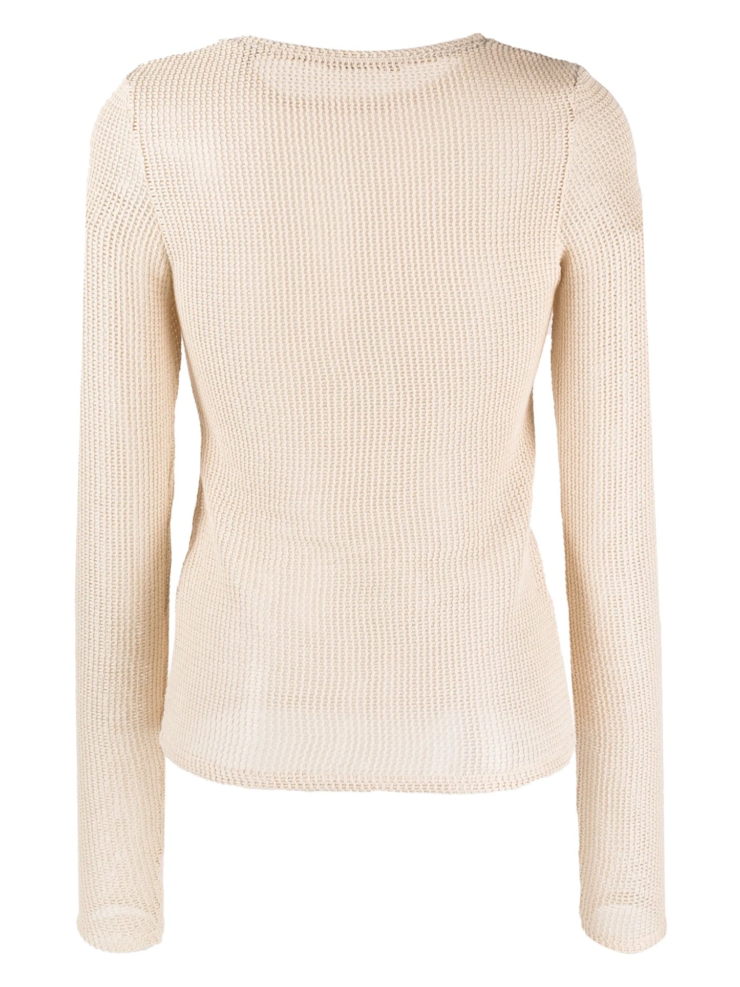 crew-neck open-knit jumper