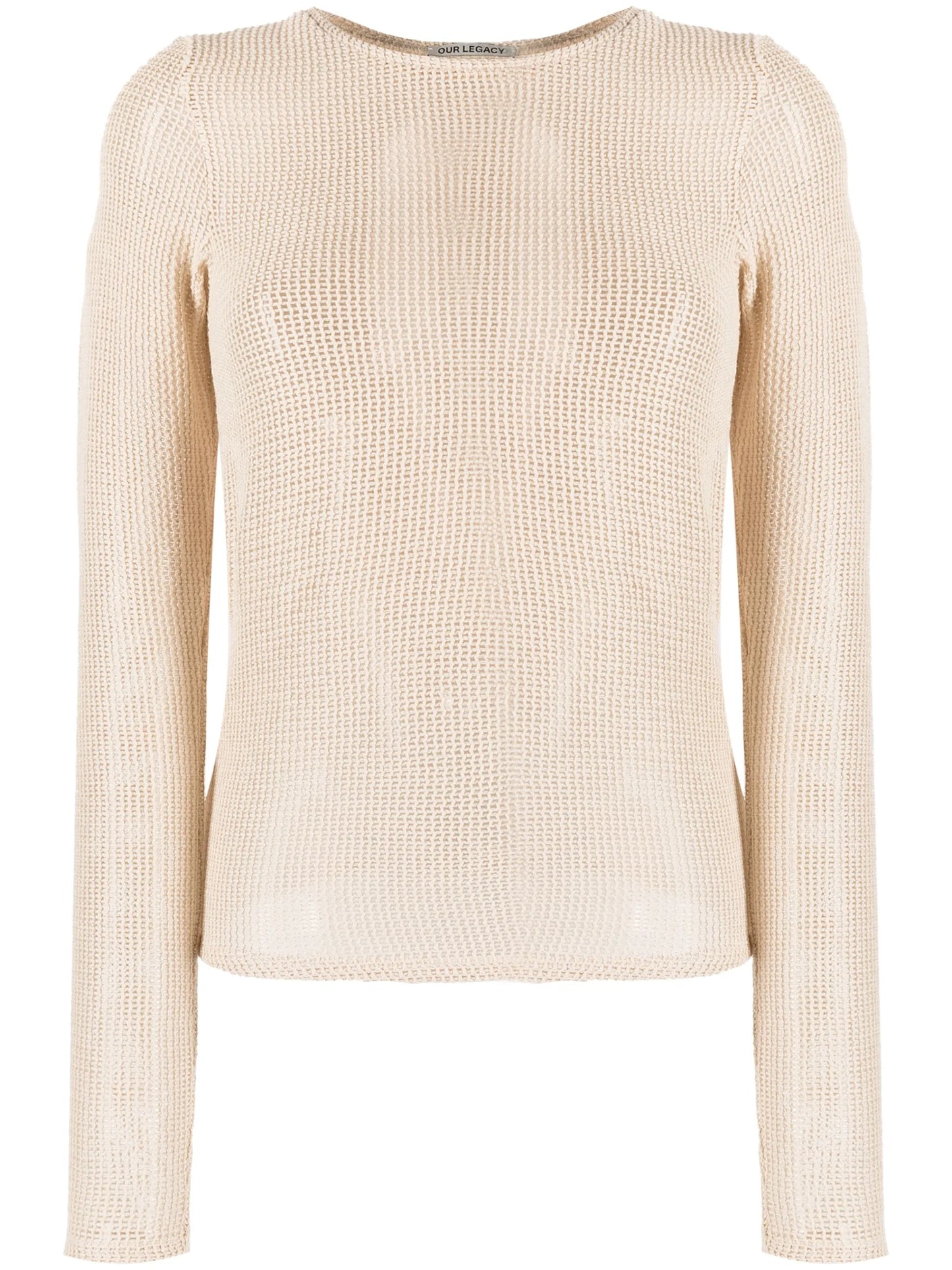 crew-neck open-knit jumper