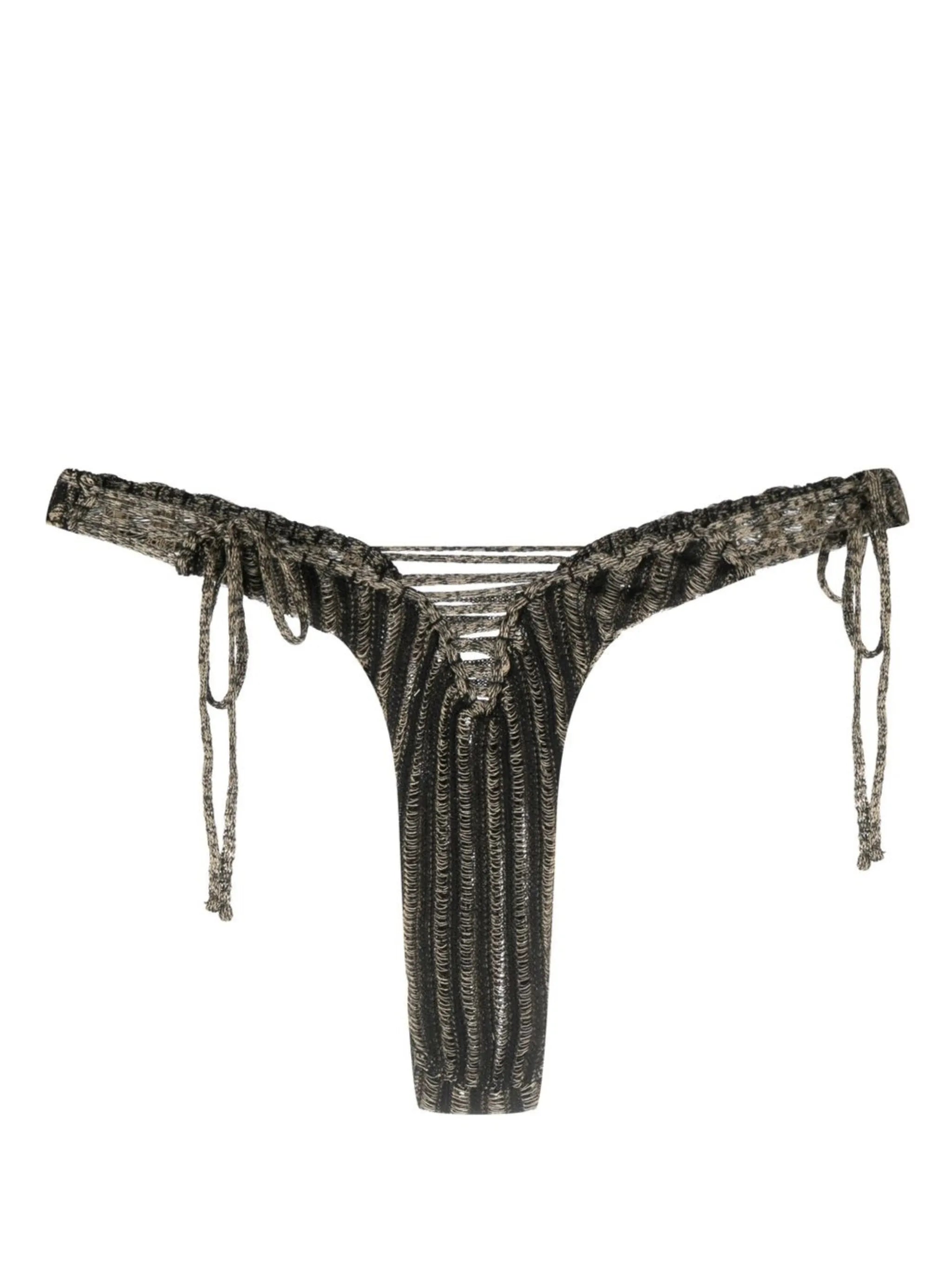 knitted reversible thong