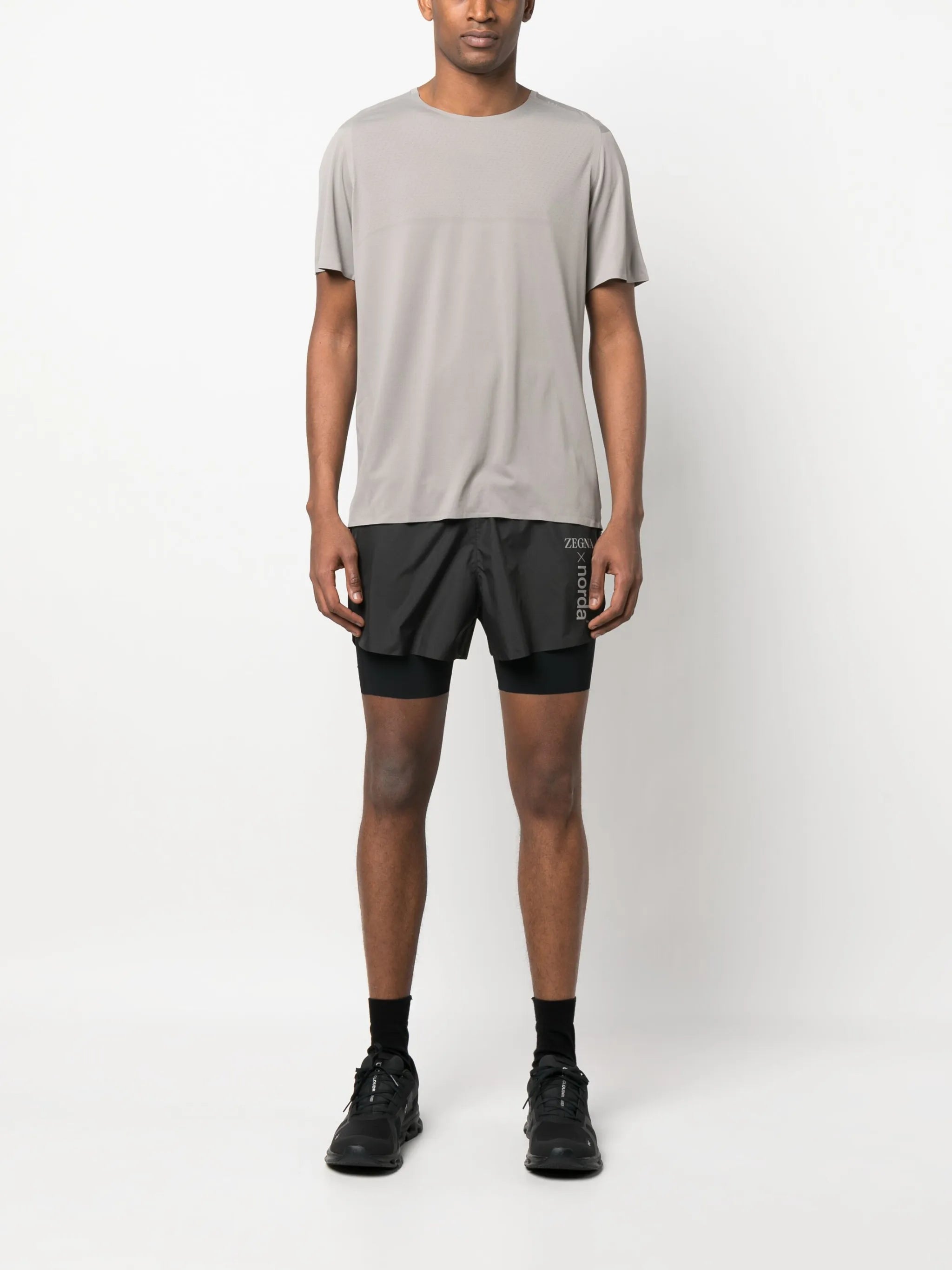 logo-print running-shorts