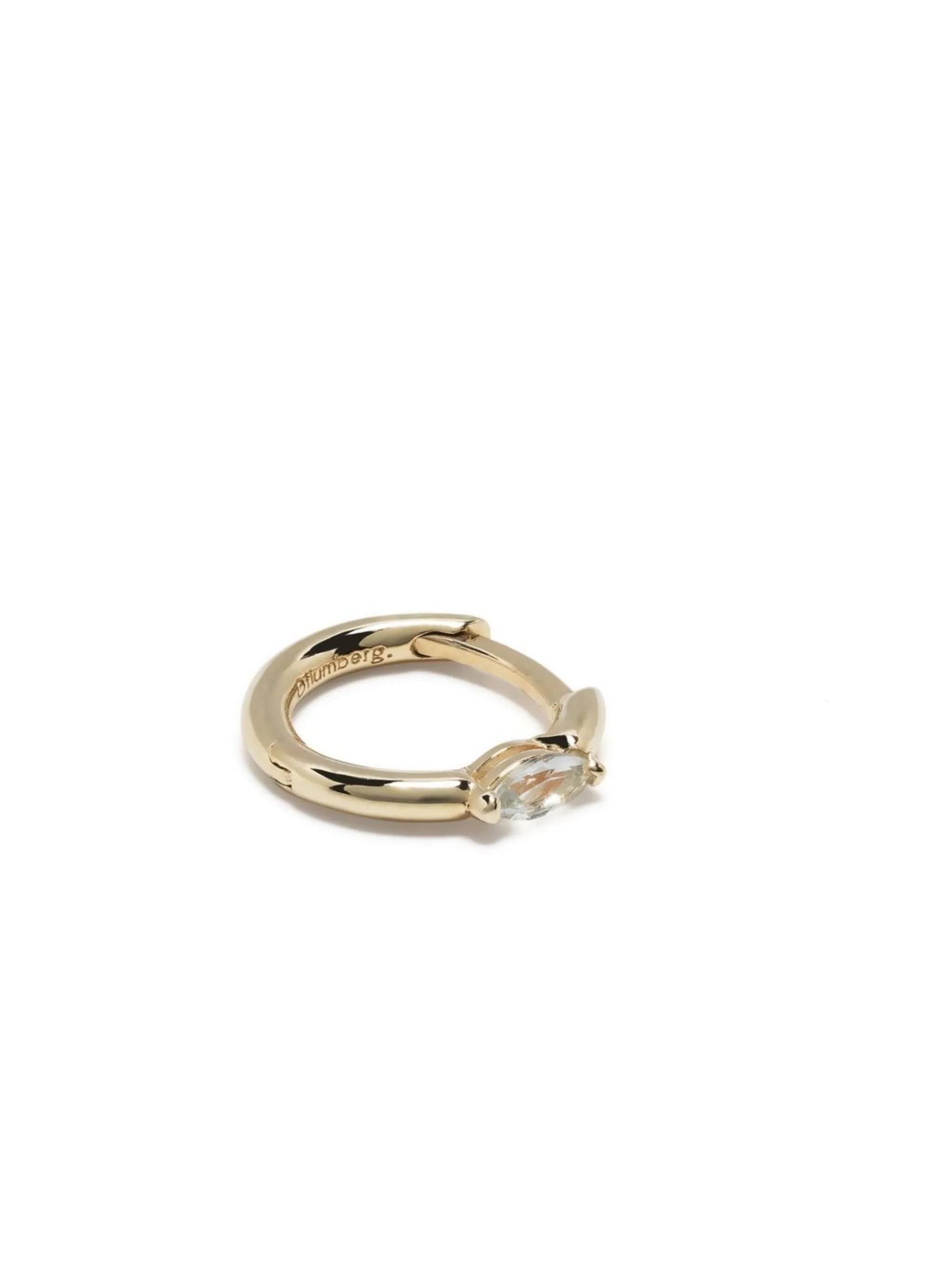 9kt yellow gold diamond huggie hoop