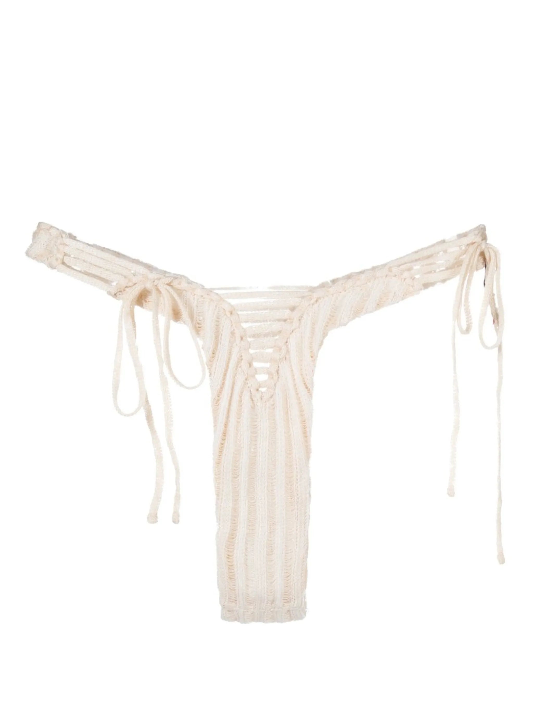 reversible knitted thong