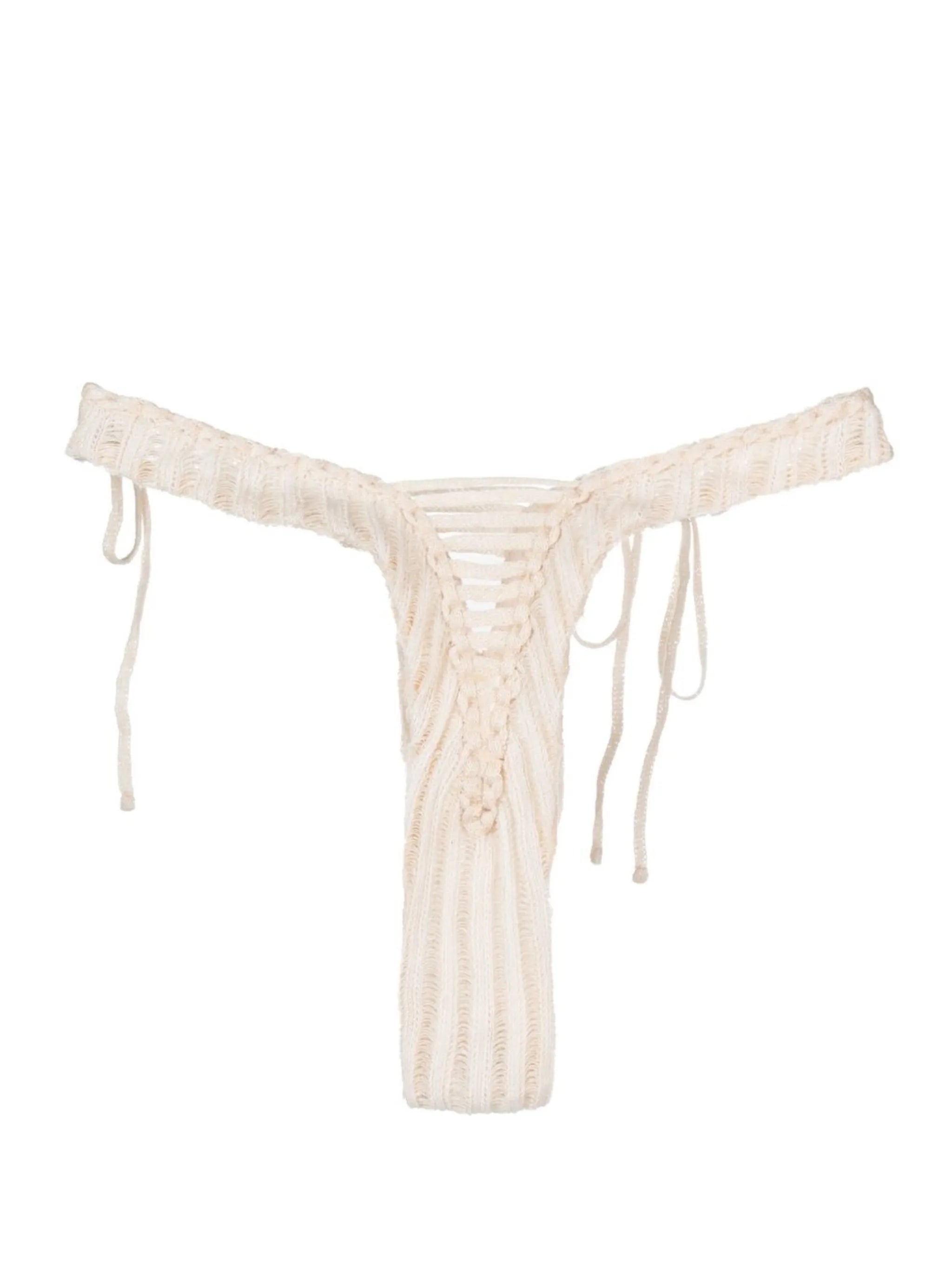 reversible knitted thong