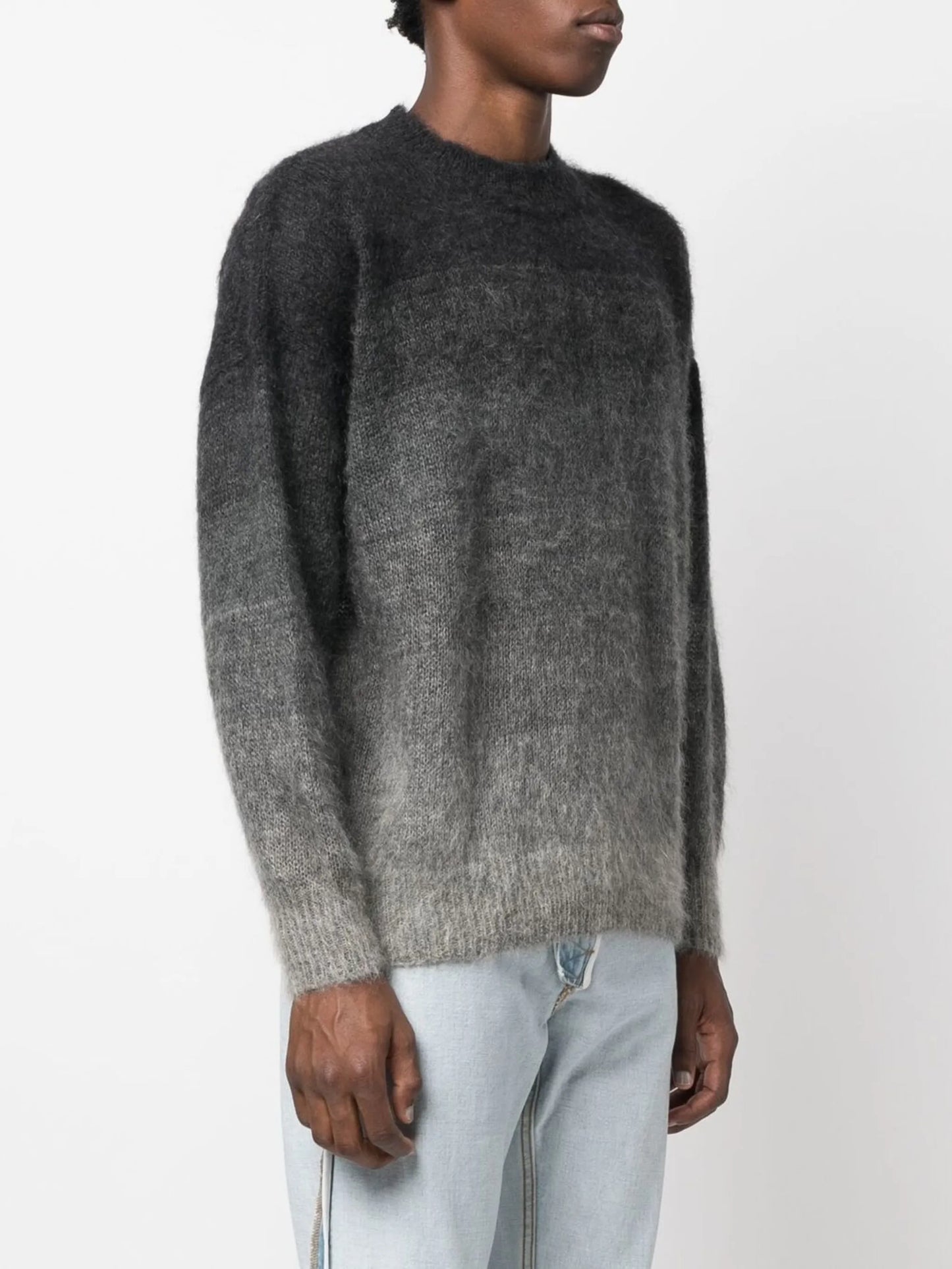 gradient-effect knitted jumper