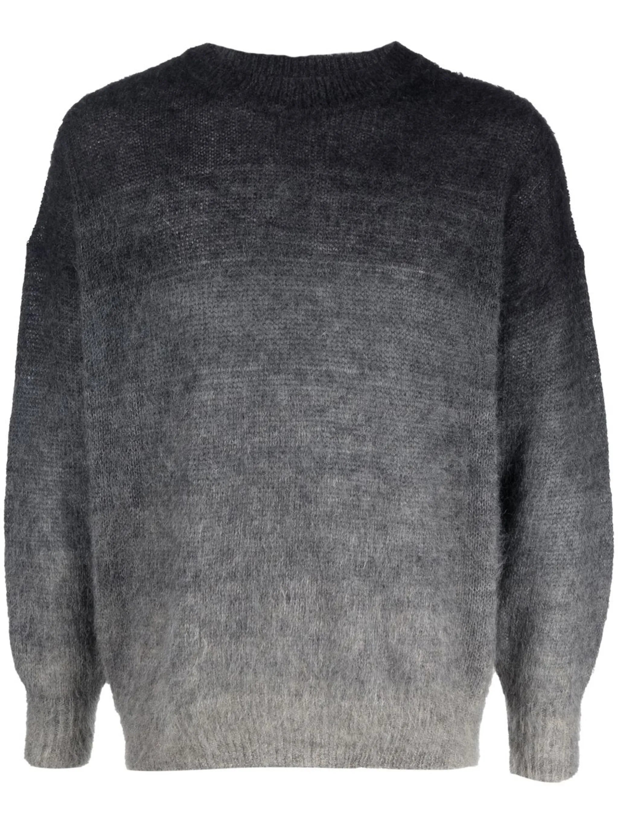 gradient-effect knitted jumper