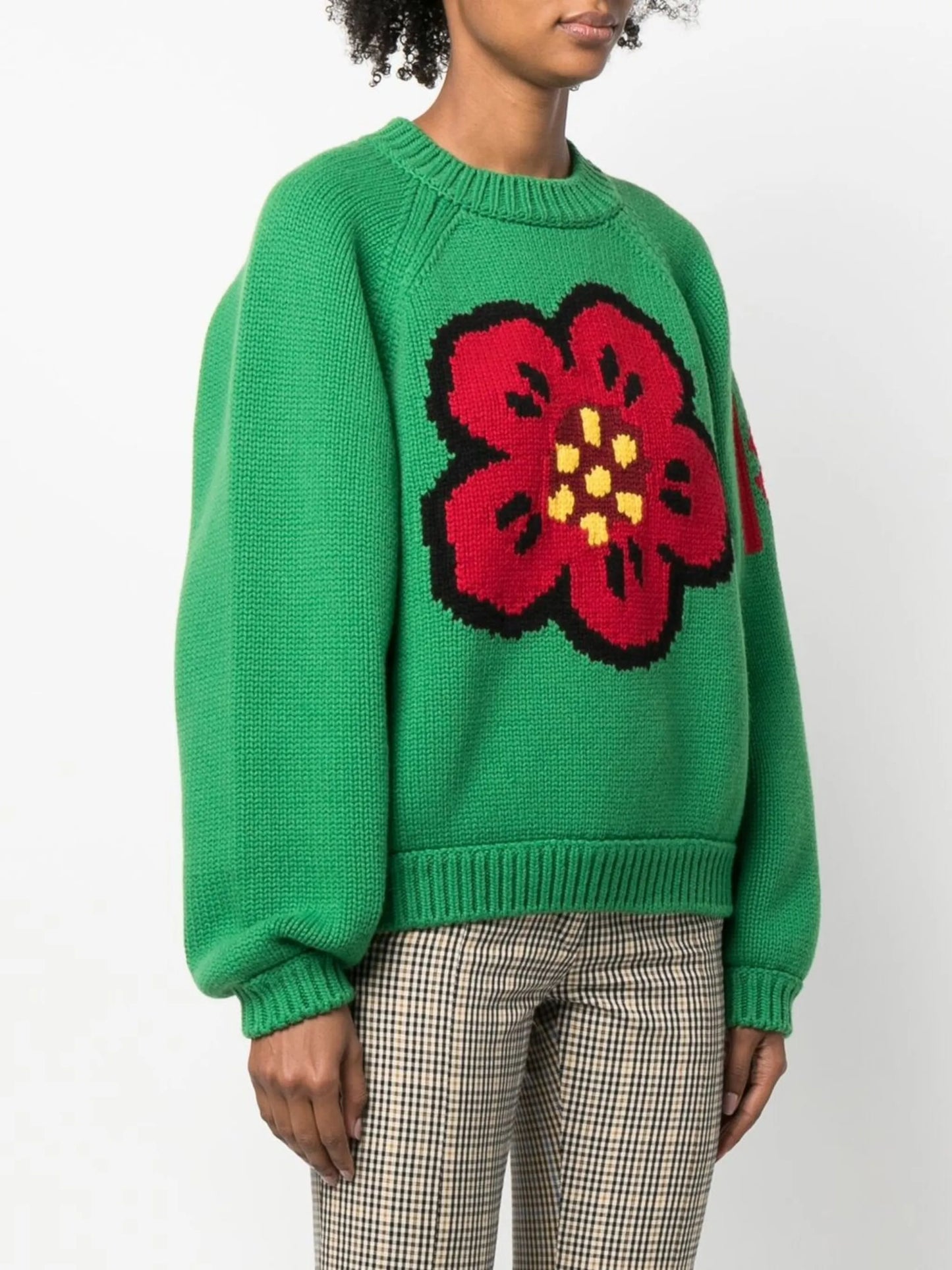 Boke Flower motif embroidered sweater