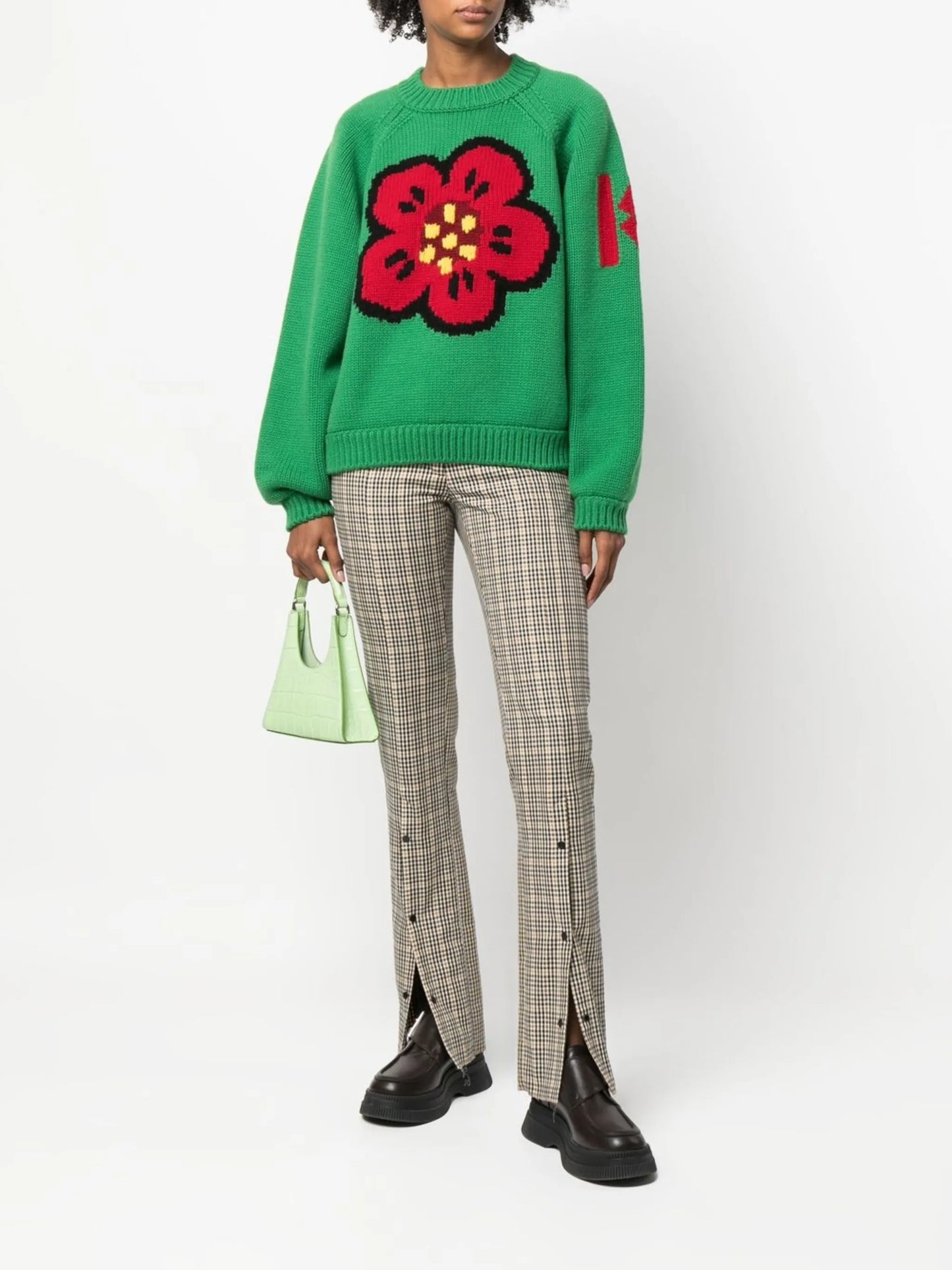 Boke Flower motif embroidered sweater