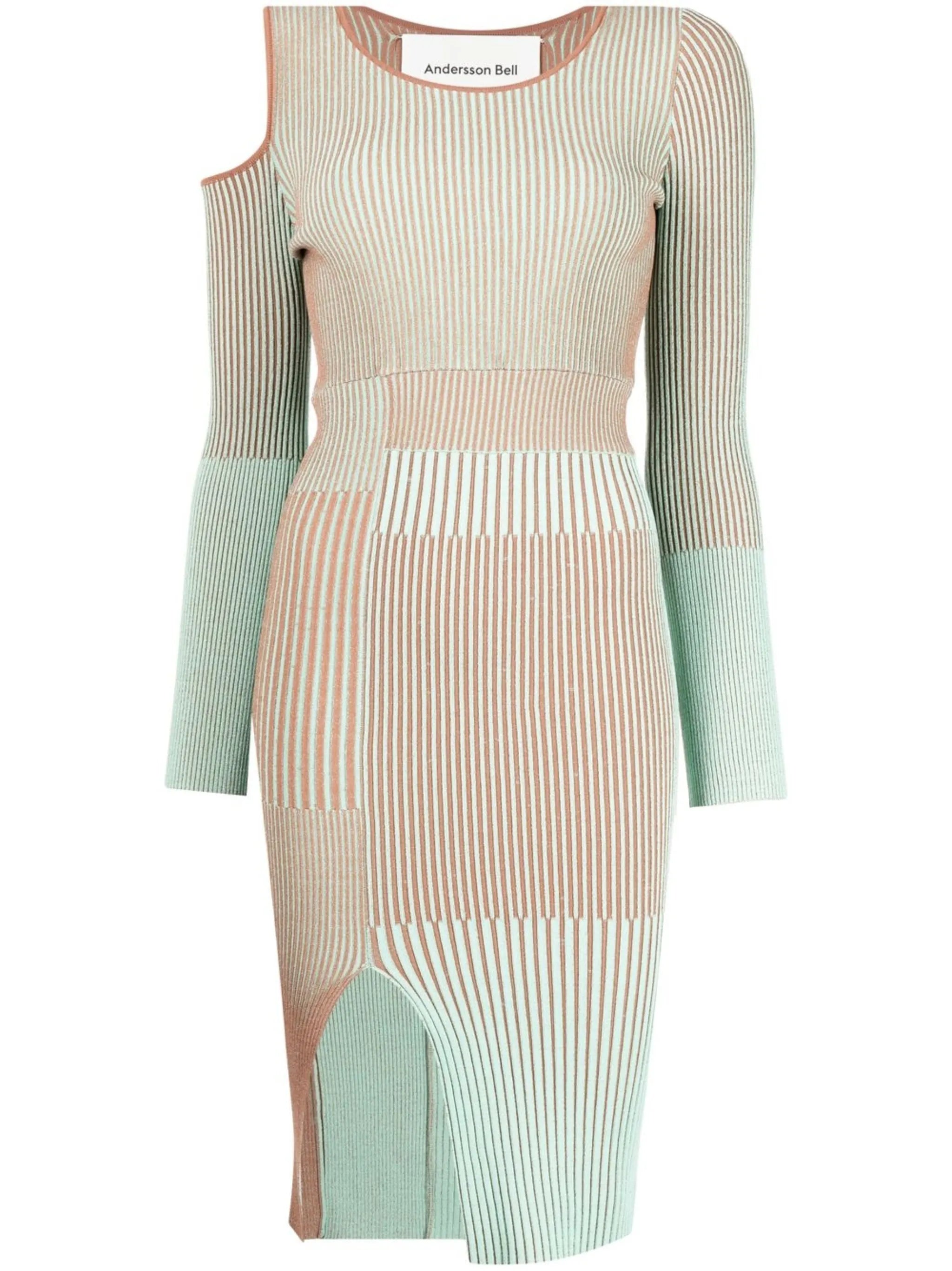 striped knitted dress