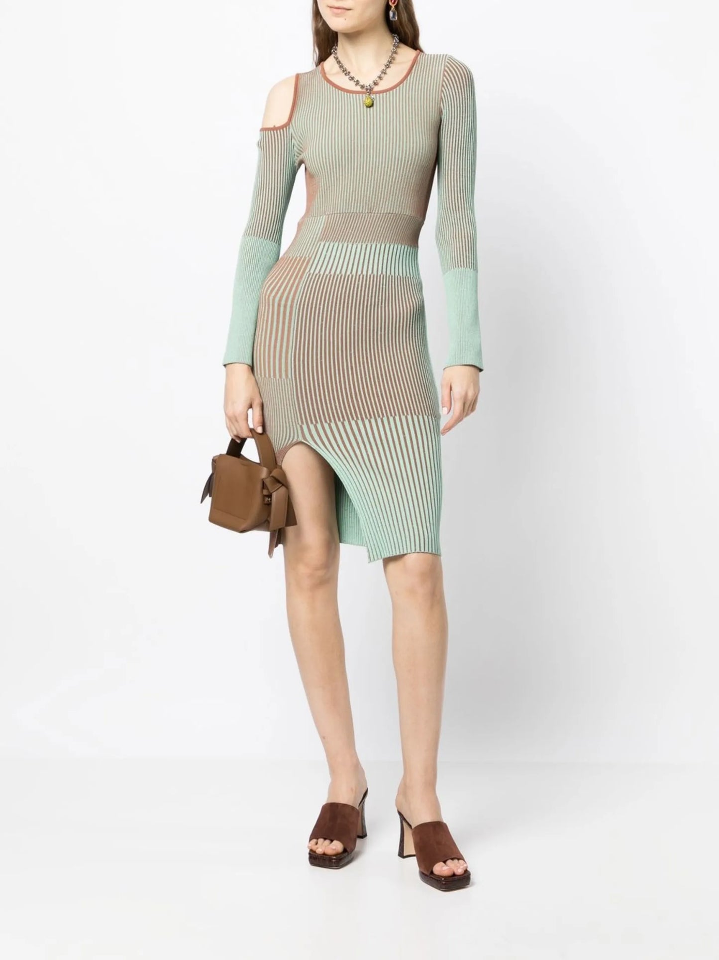 striped knitted dress