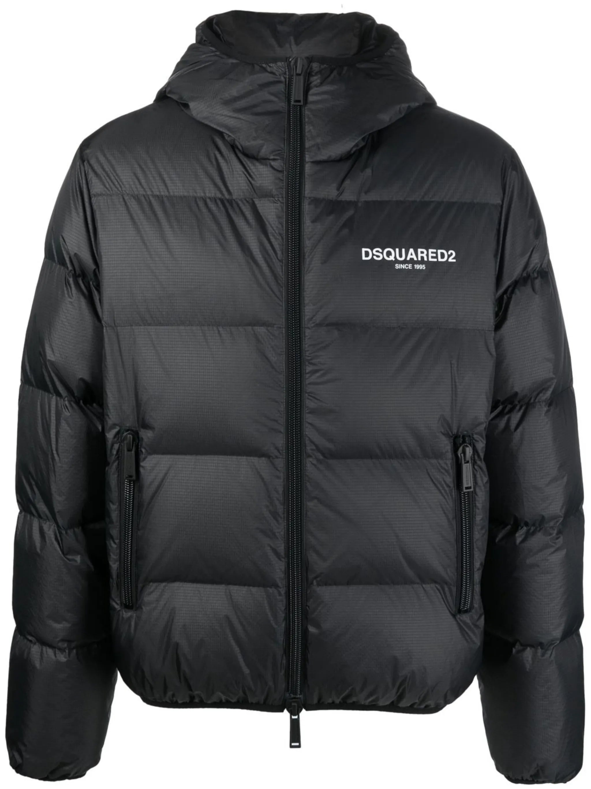 logo-print padded jacket