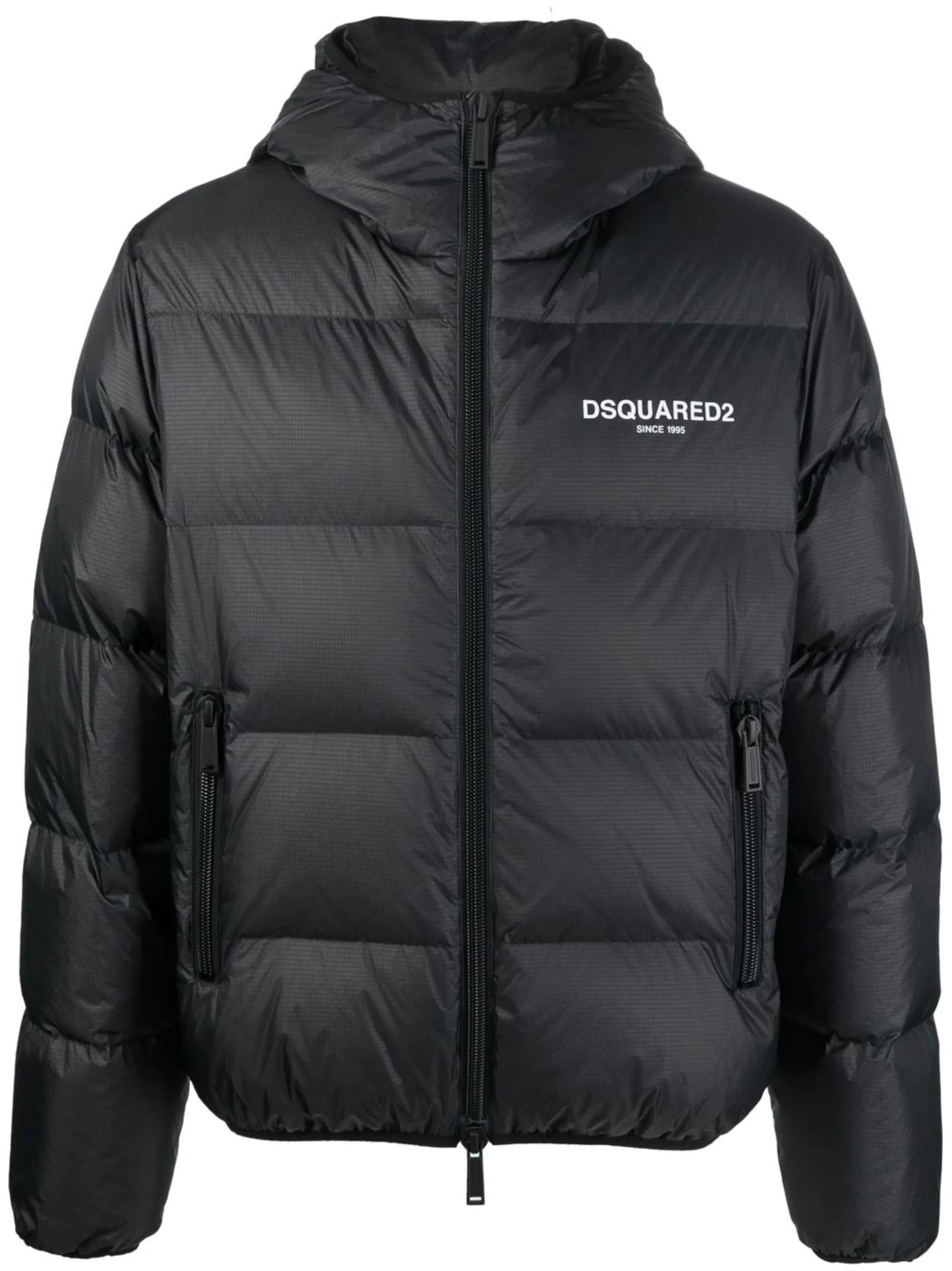 logo-print padded jacket
