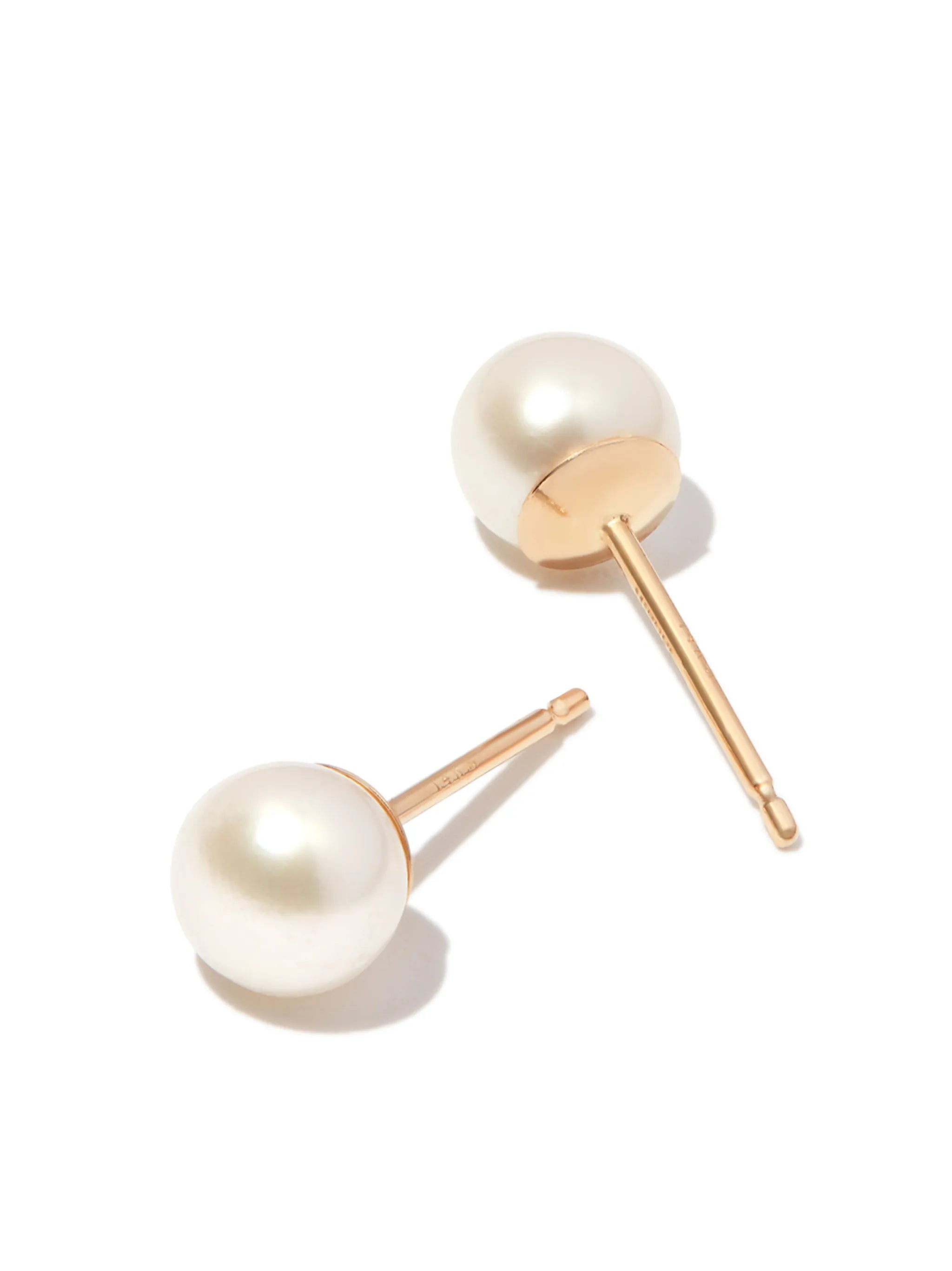 14kt yellow gold freshwater pearl stud earrings
