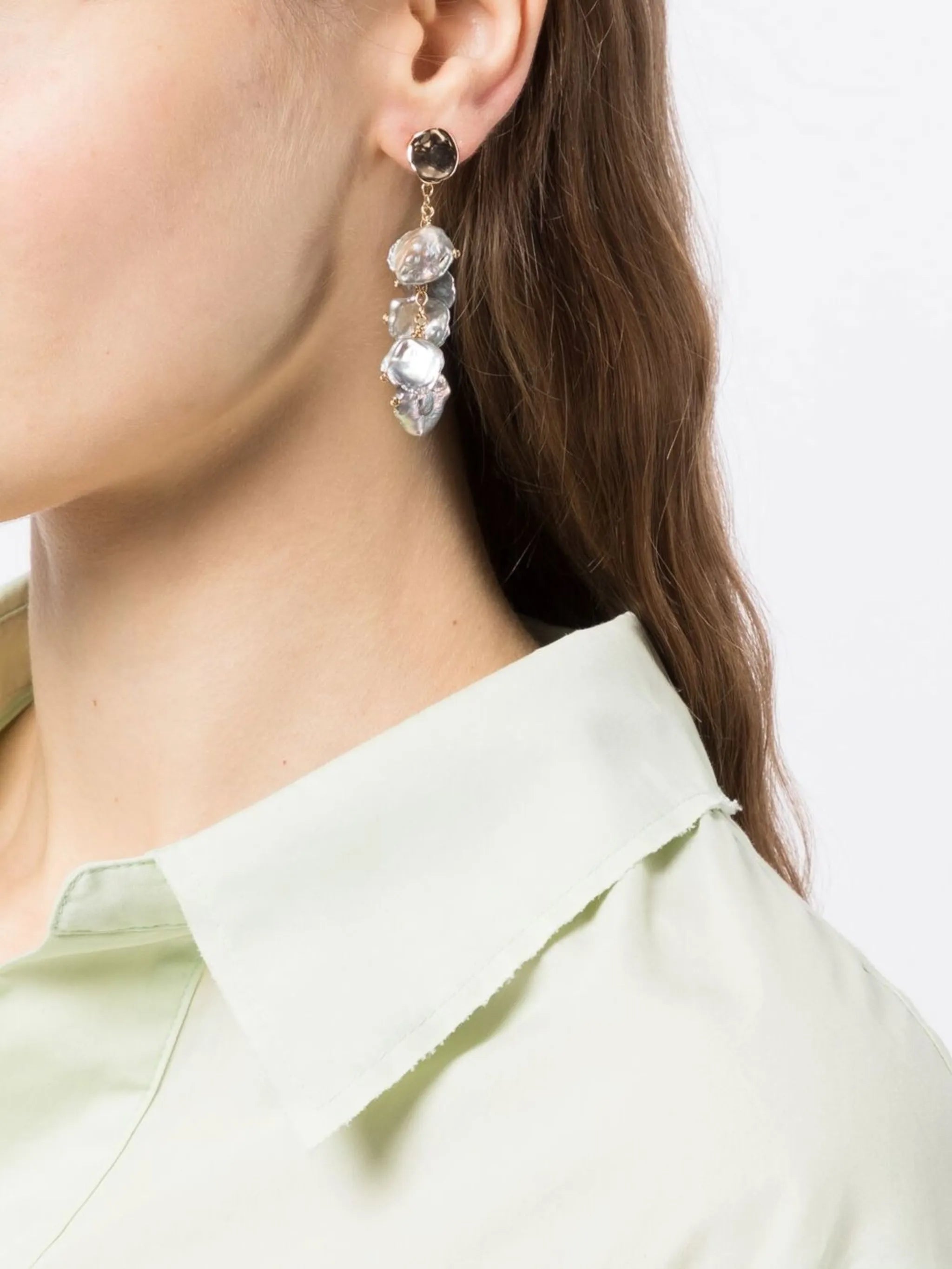 Petal drop earrings